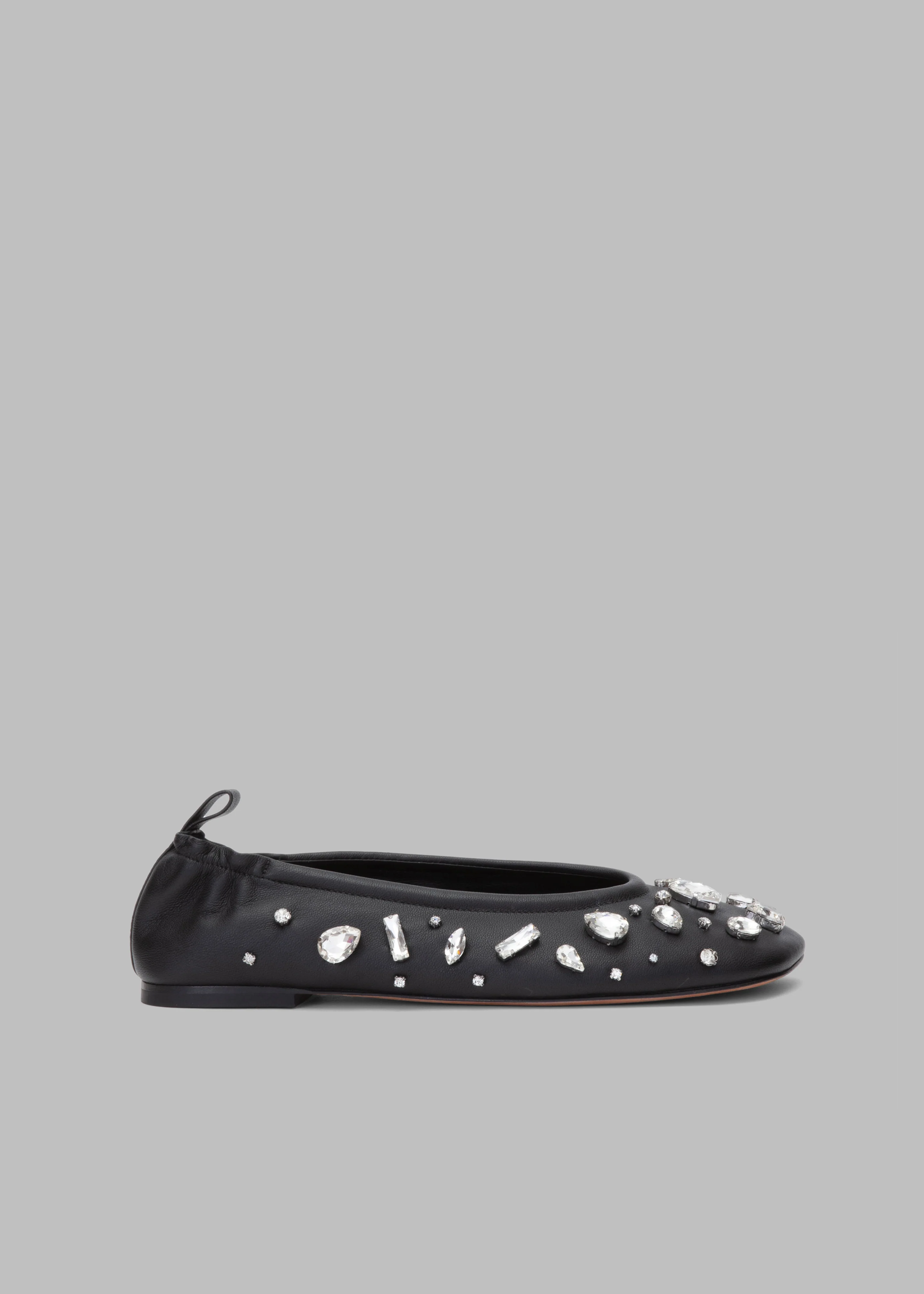 3.1 Phillip Lim ID Stretch Back Ballet Flat with Gem Embroidery - Black - Image 3