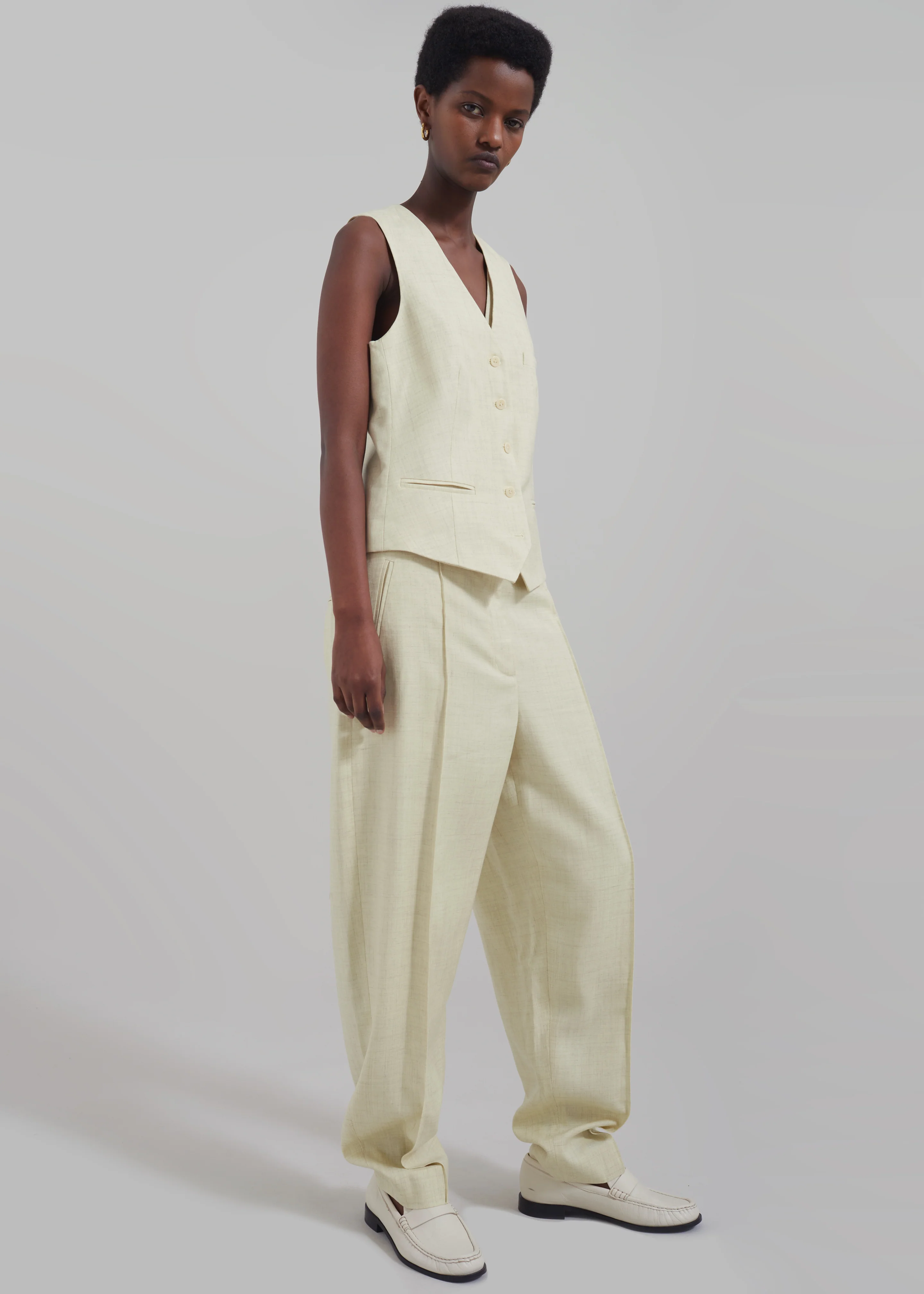 3.1 Phillip Lim Tailored Vest with Set-In Bra - Limoncello - Image 5
