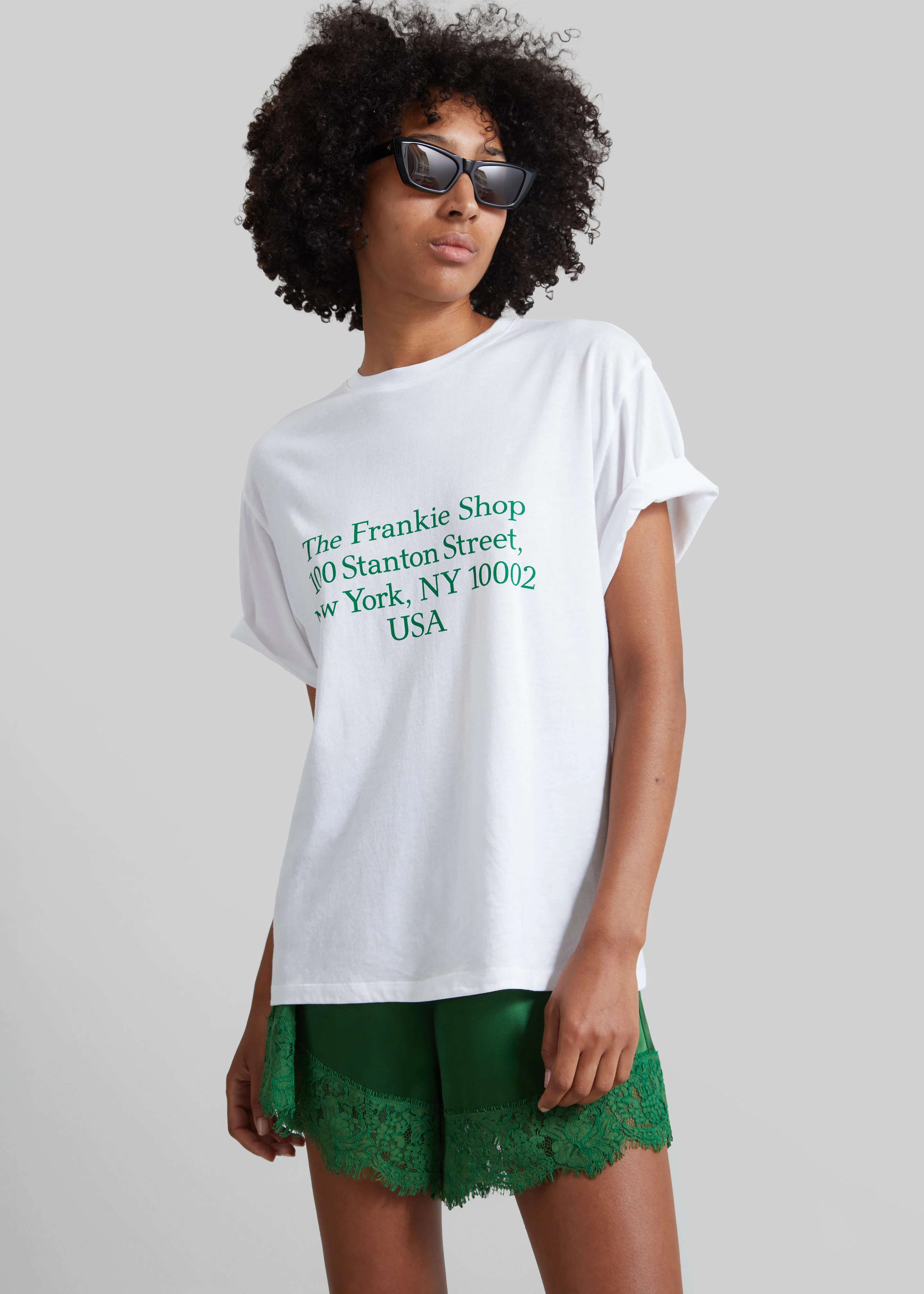 Albesa Satin Lace Trim Shorts - Kelly Green - Image 5
