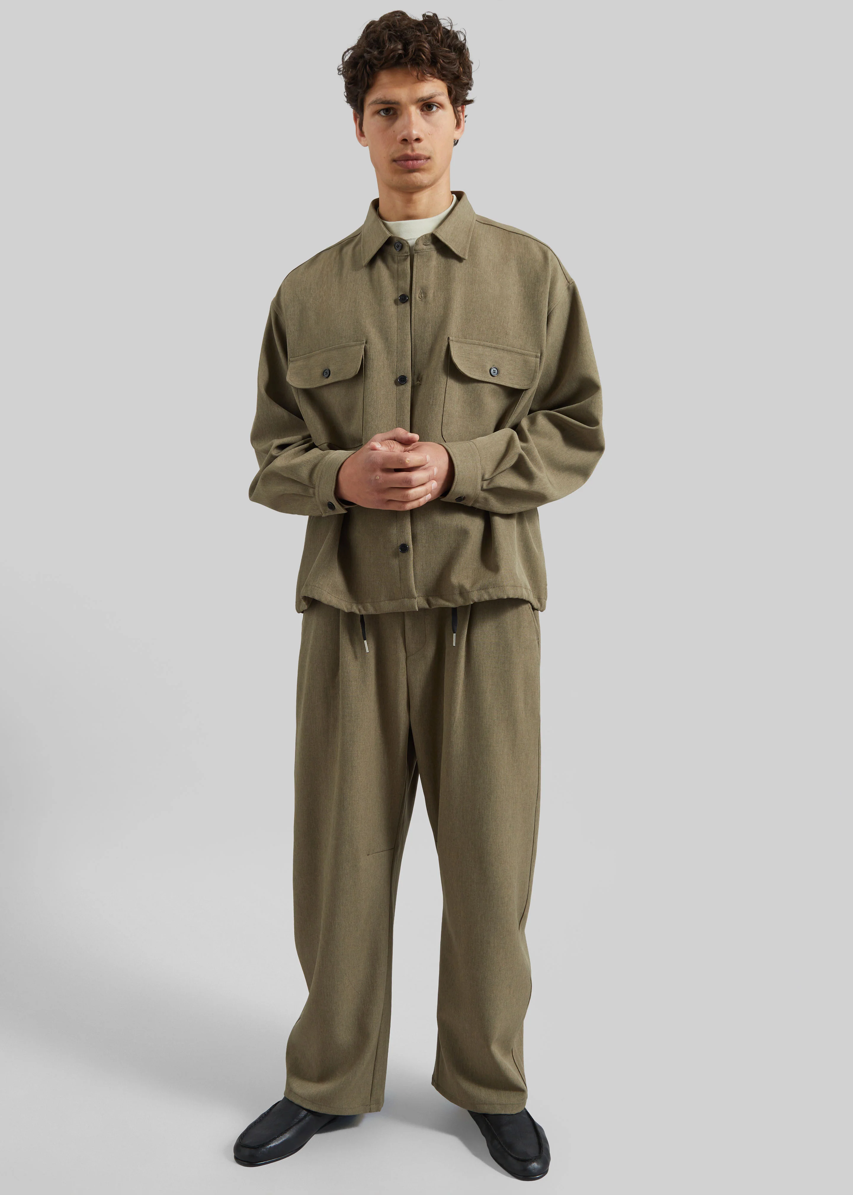 Alessio Straight Trousers - Olive - Image 6