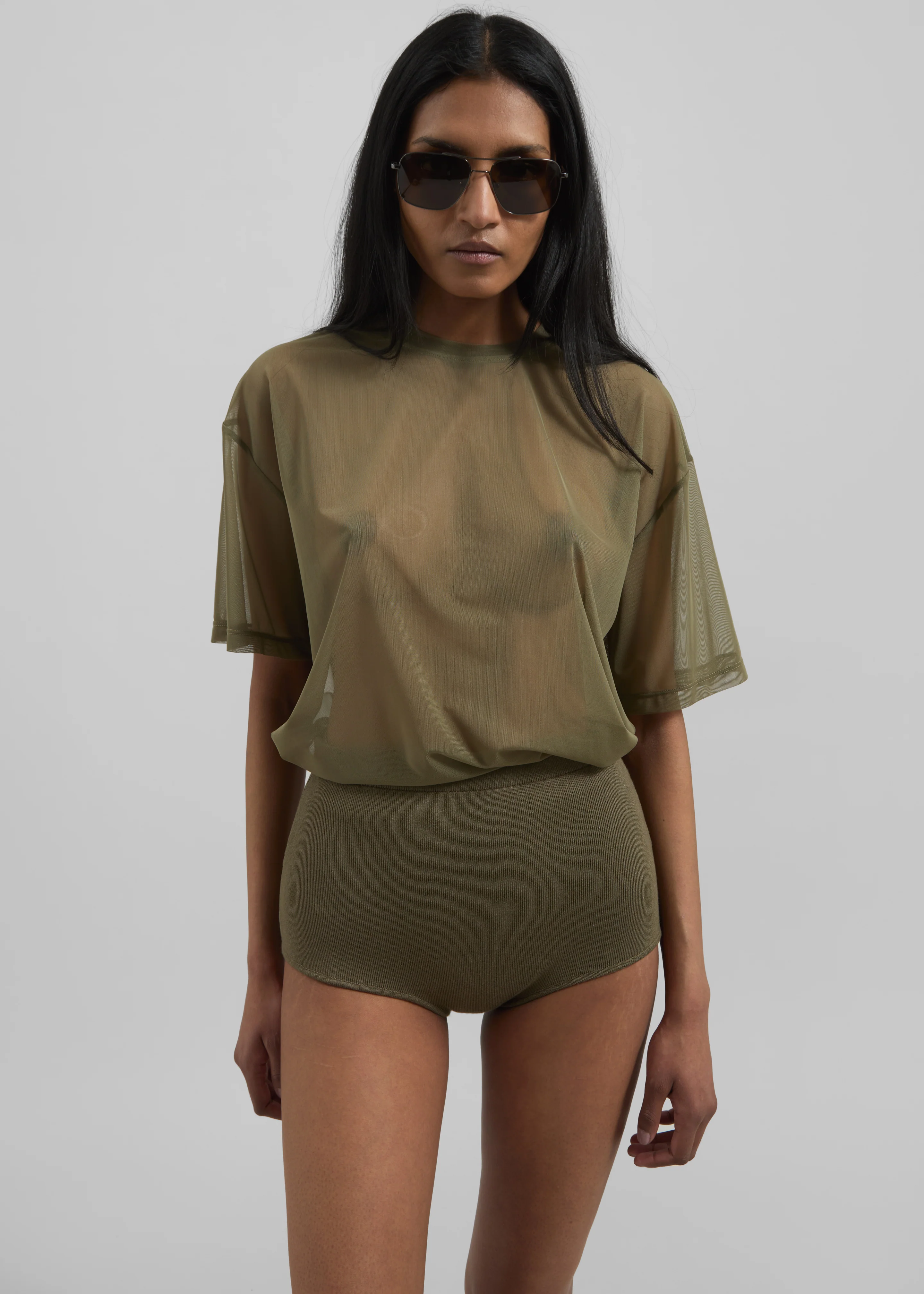 Alissa Knit Briefs - Khaki - Image 7
