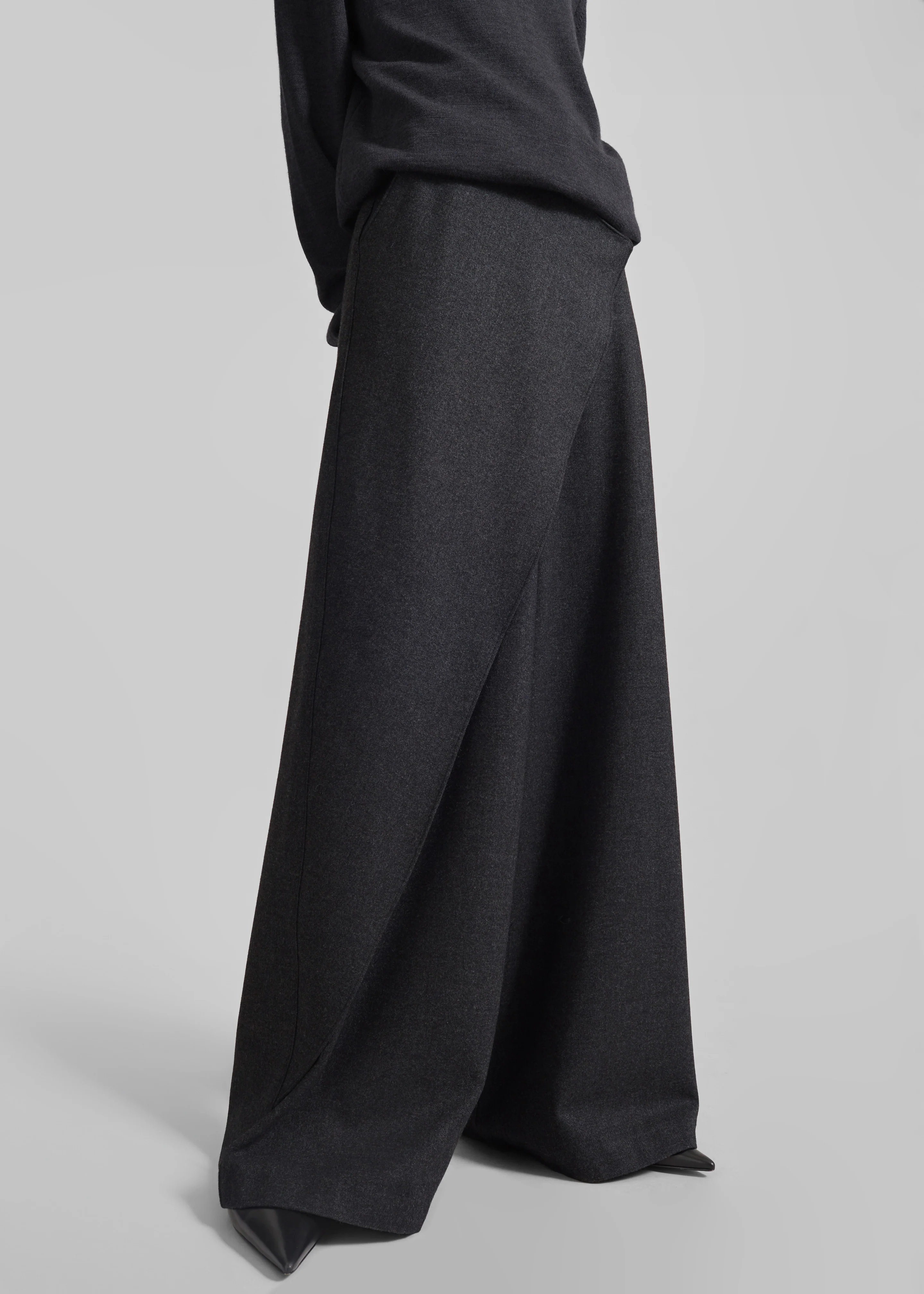 Altai Wrap Trousers - Charcoal - Image 2