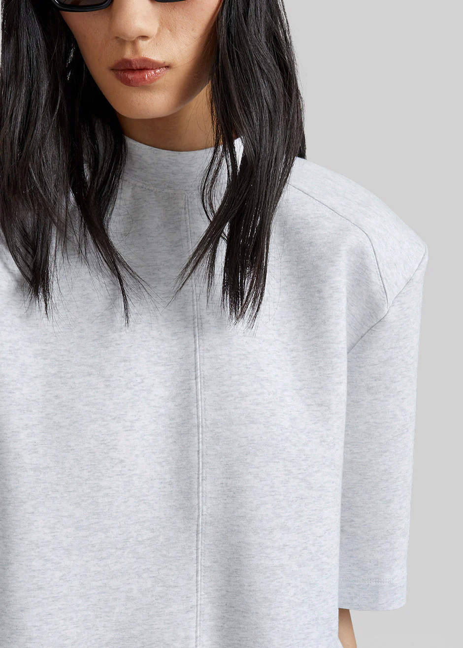 Alwen Neoprene Padded T-Shirt - Grey Melange - Image 4