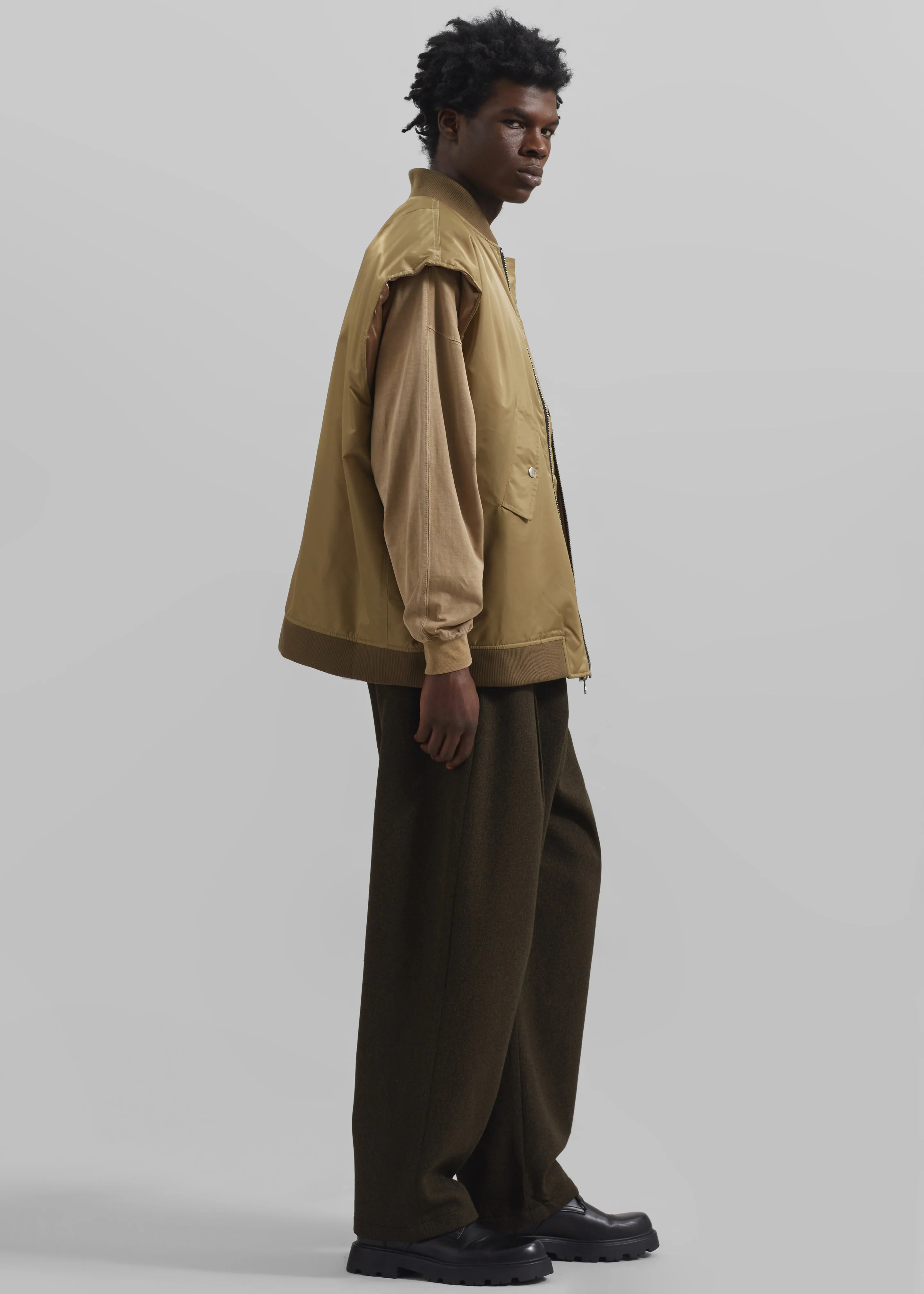 Astra Sleeveless Jacket - Olive - Image 4