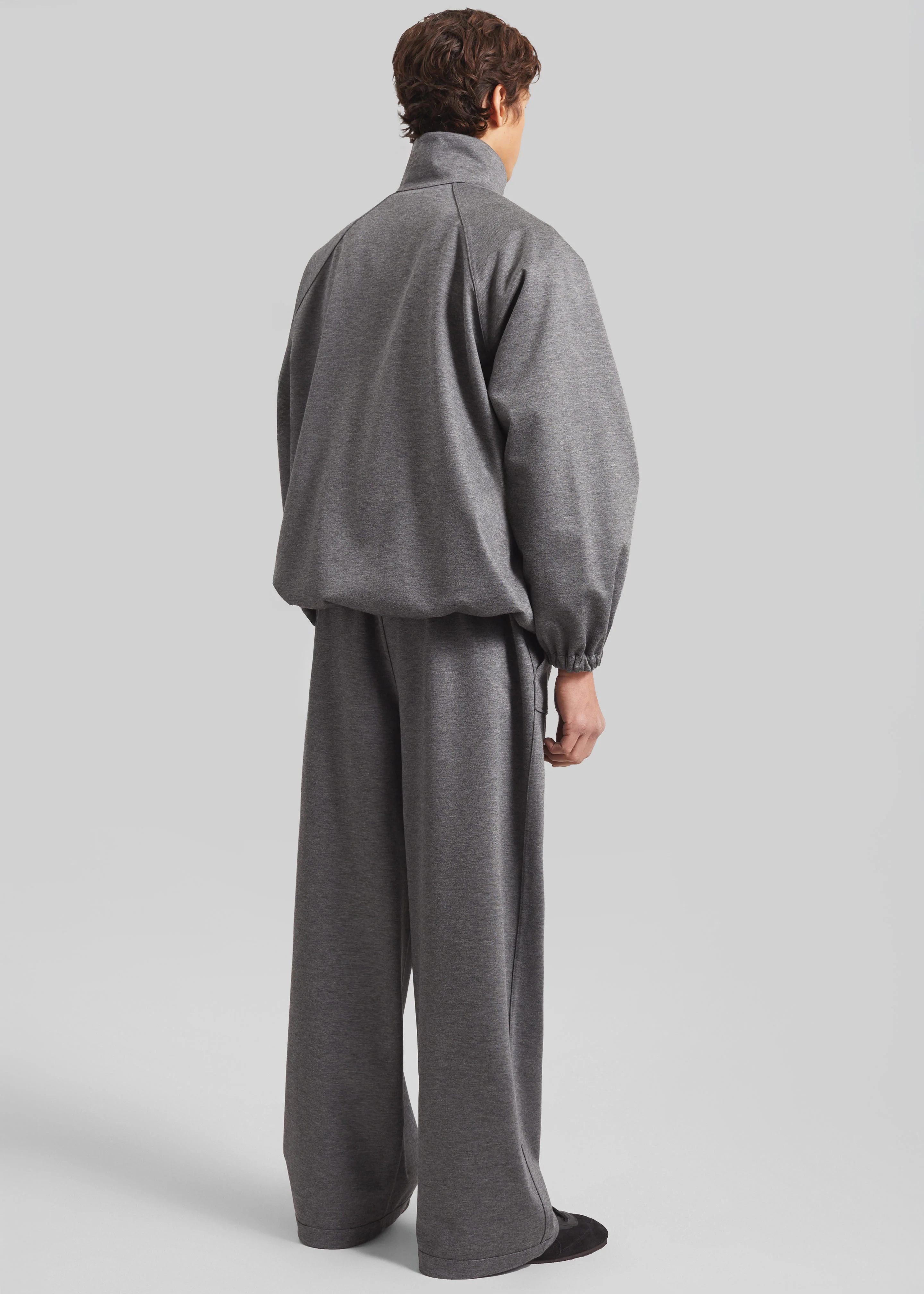Baxter Reversible Track Jacket - Grey Melange - Image 12