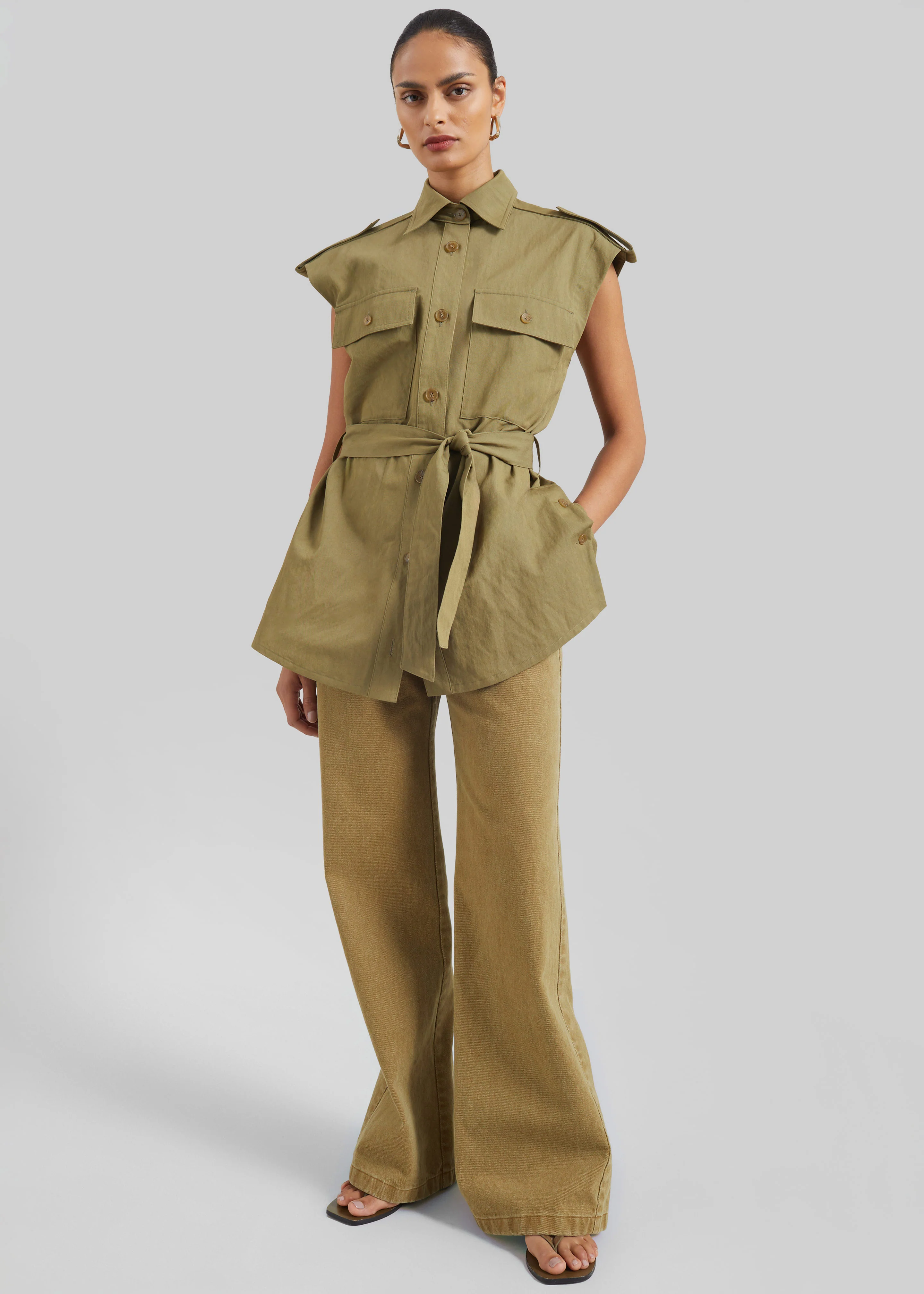 Beckett Straight Jeans - Olive Brown - Image 2