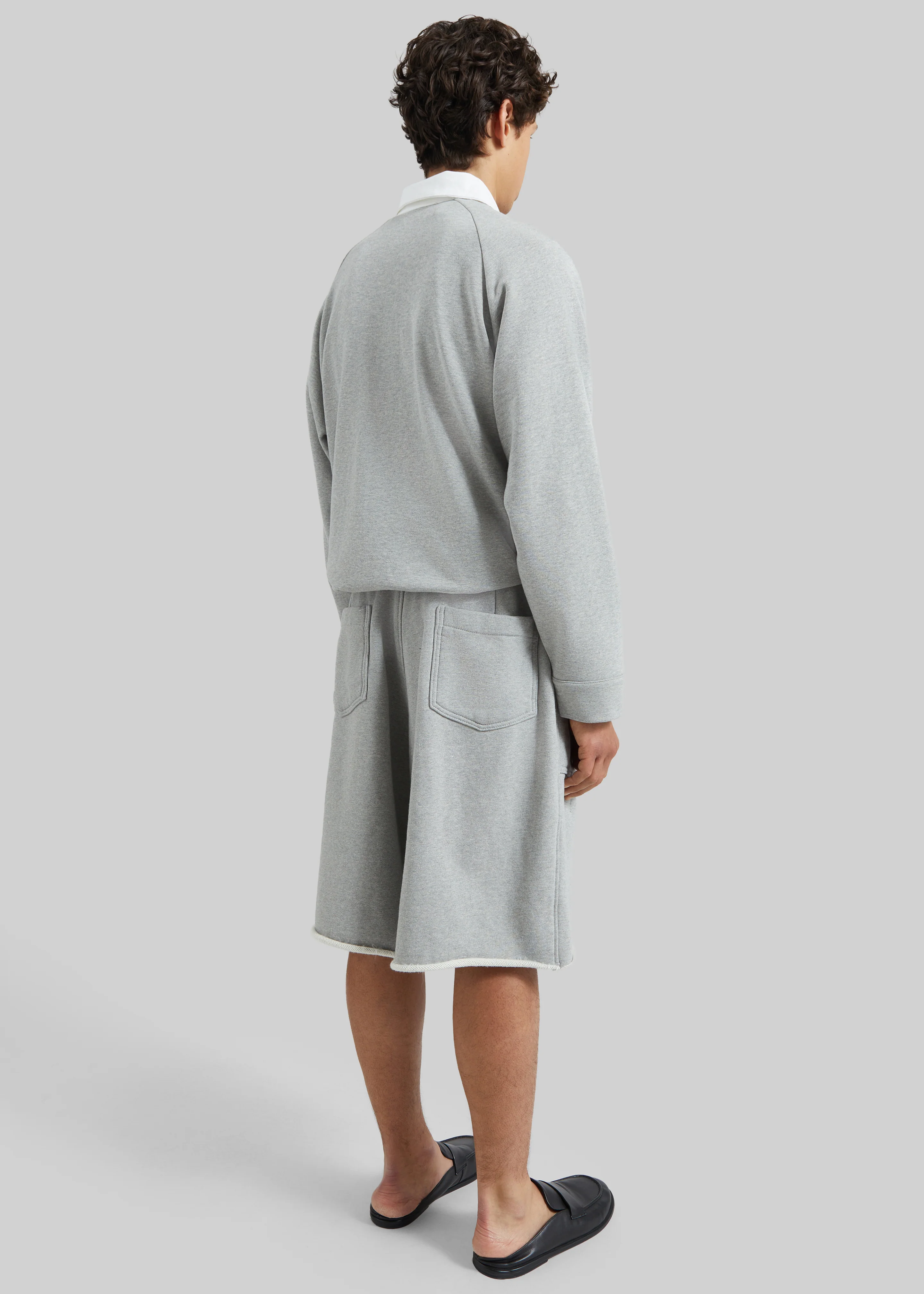 Bellino Raw Hem Sweatshorts - Grey - Image 6
