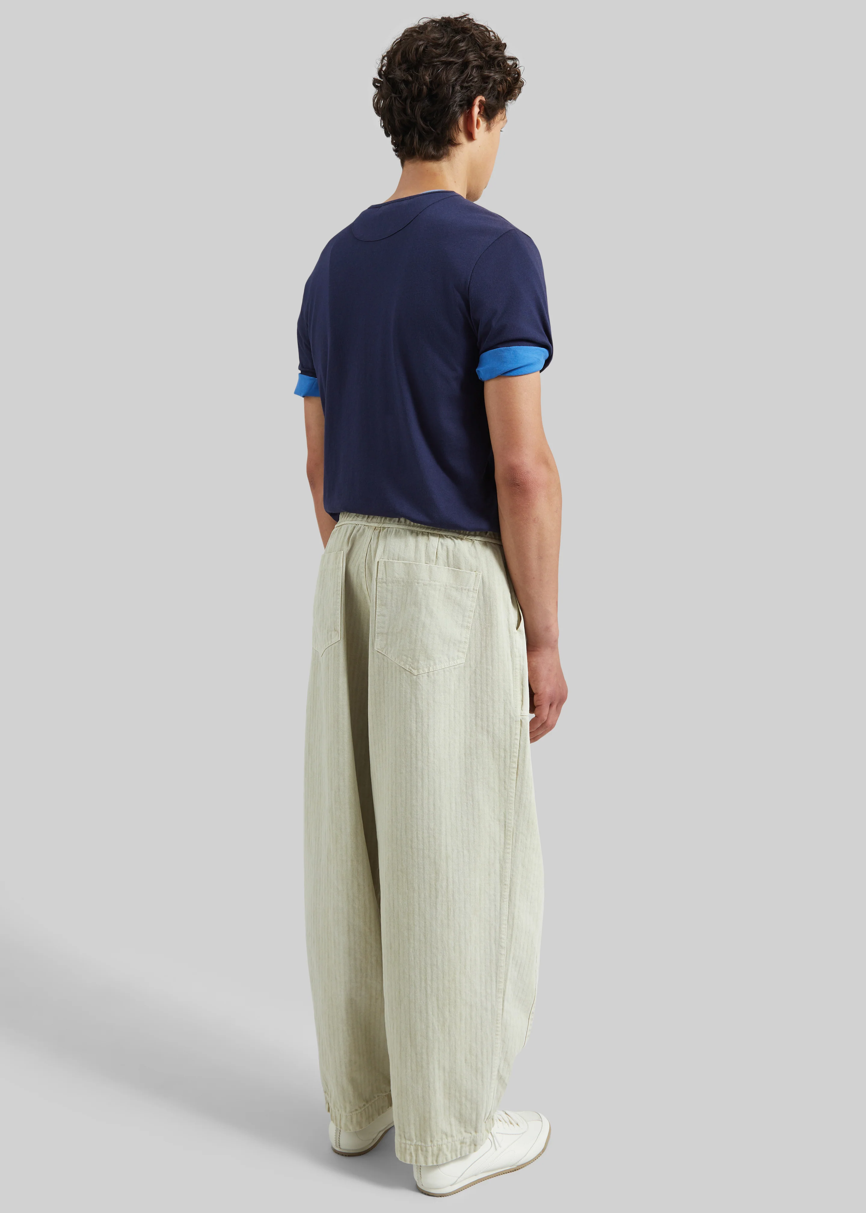 Bernay Herringbone Balloon Pants - Beige - Image 7