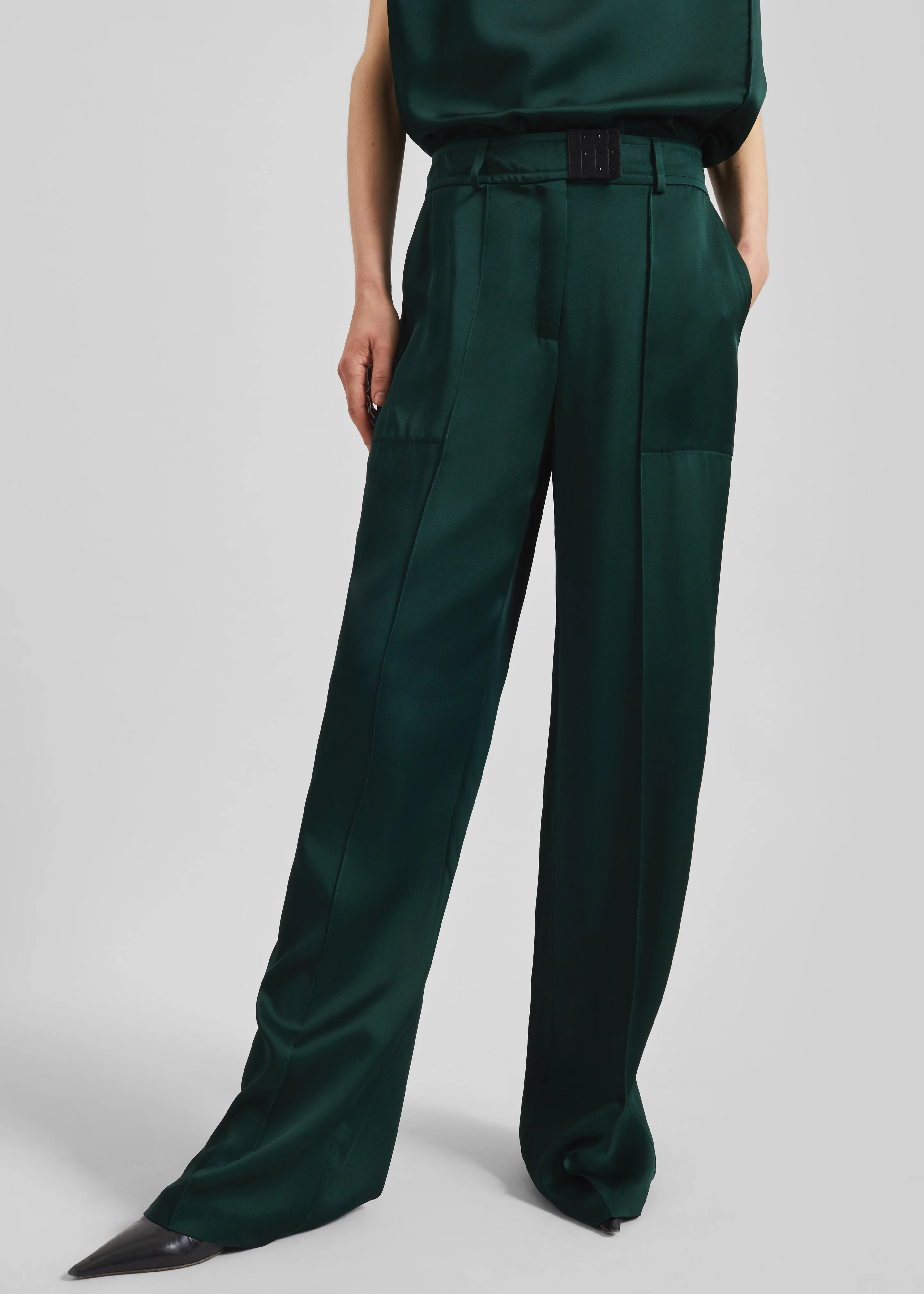 Bevza Bra Closure Trousers - Dark Green - Image 7