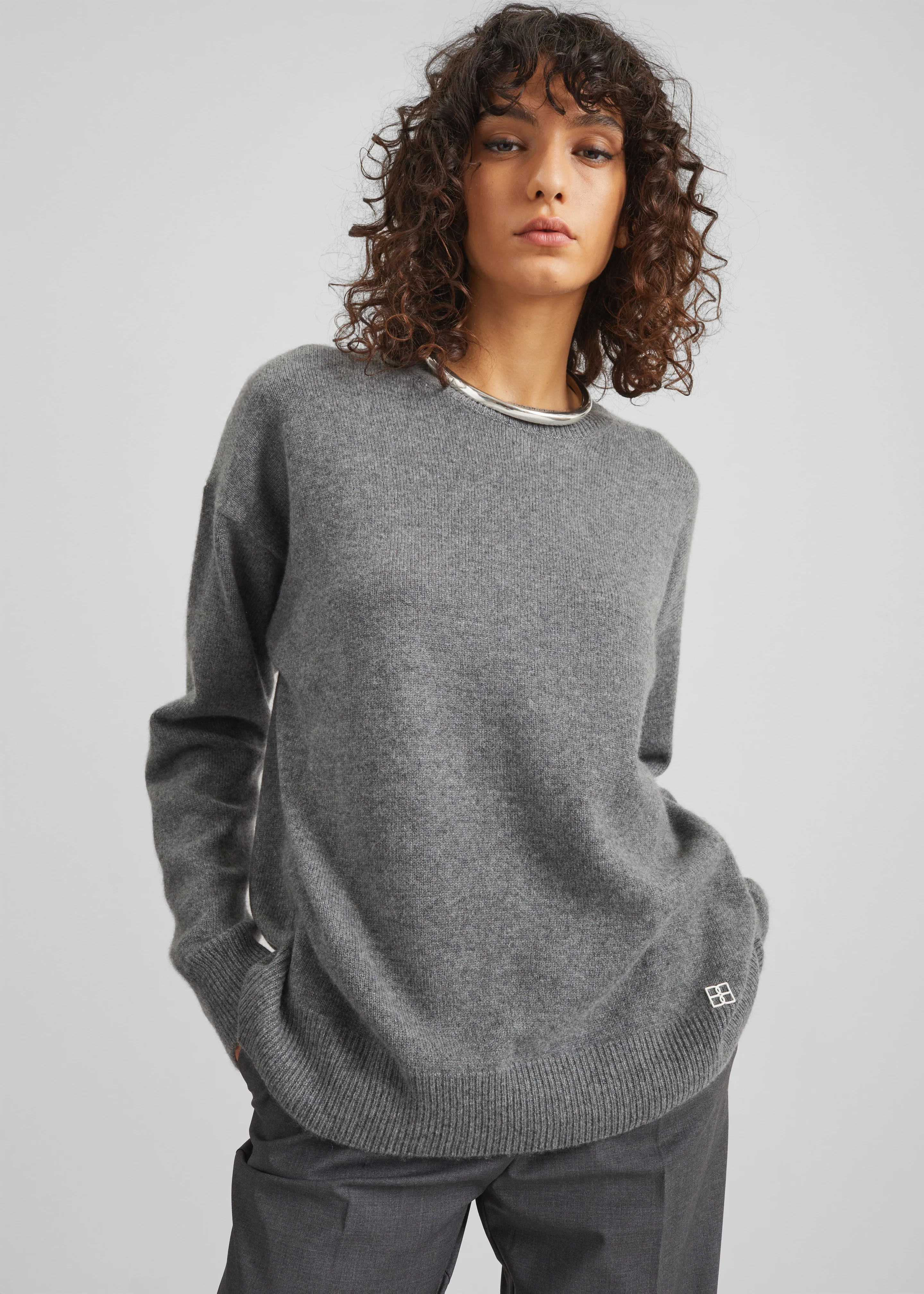 Bevza Cashmere Sweater - Dark Grey - Image 6