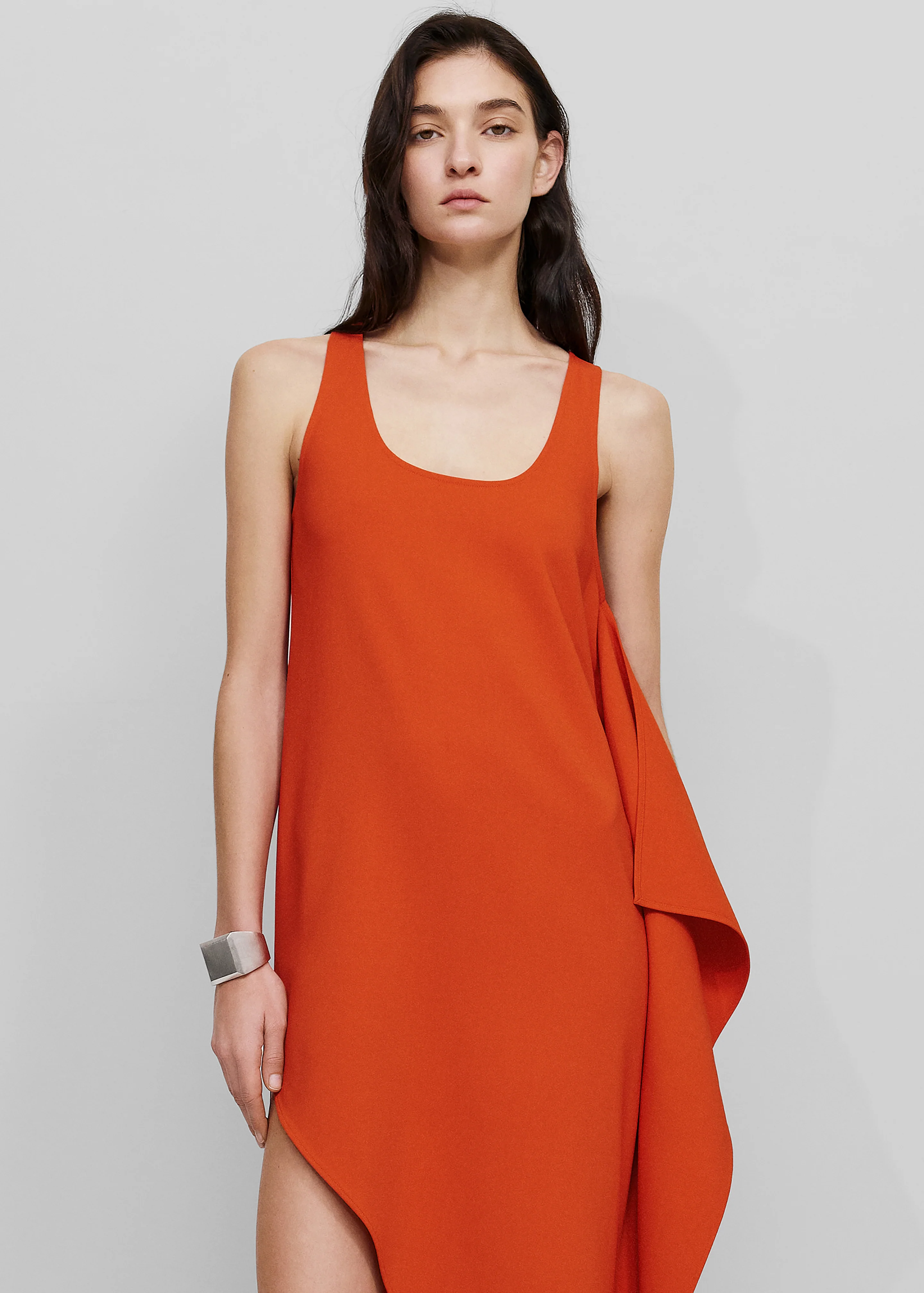 Bevza Edge Dress - Carrot Red - Image 2