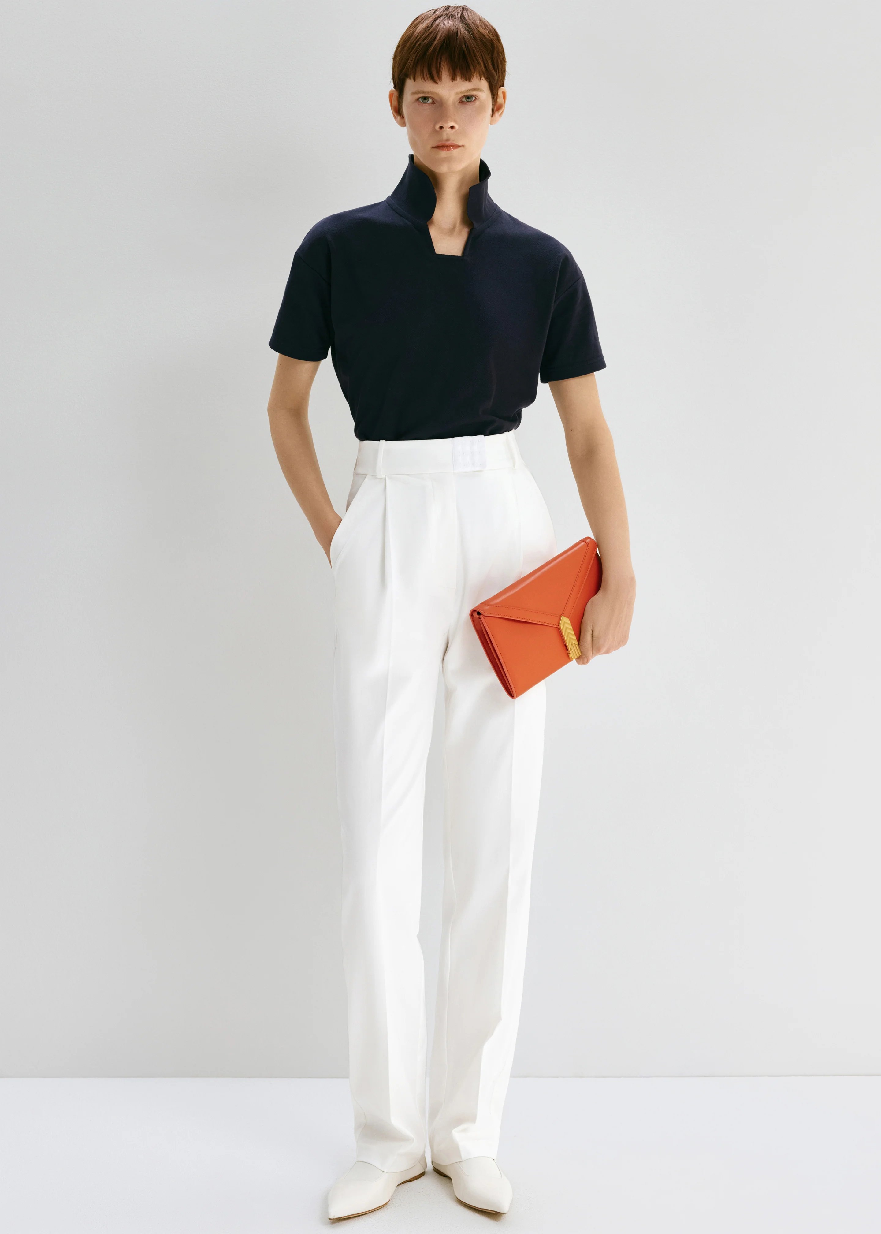 Bevza High-Waisted Trousers - White - Image 3