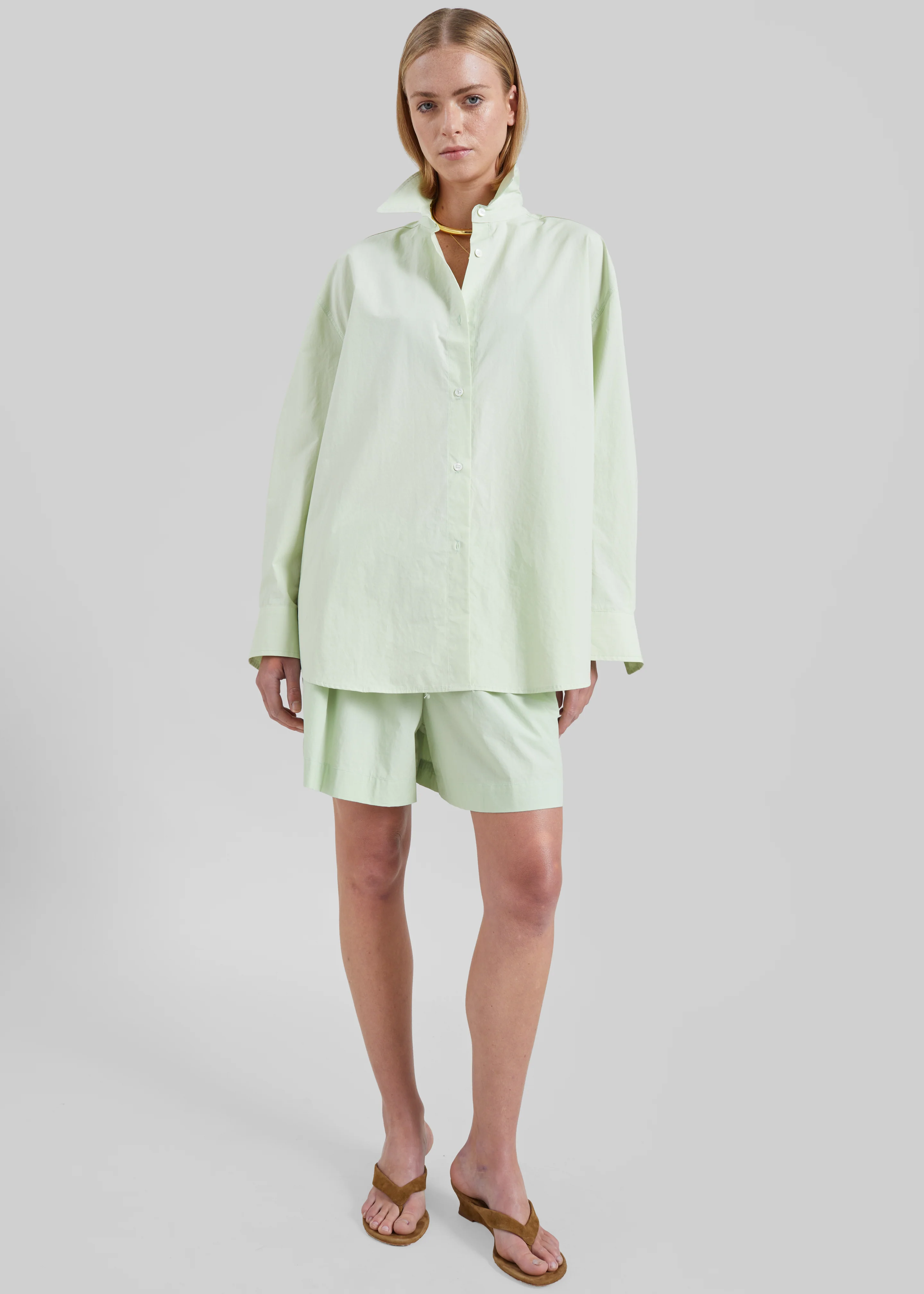 Brisay Cotton Shirt - Mint - Image 3