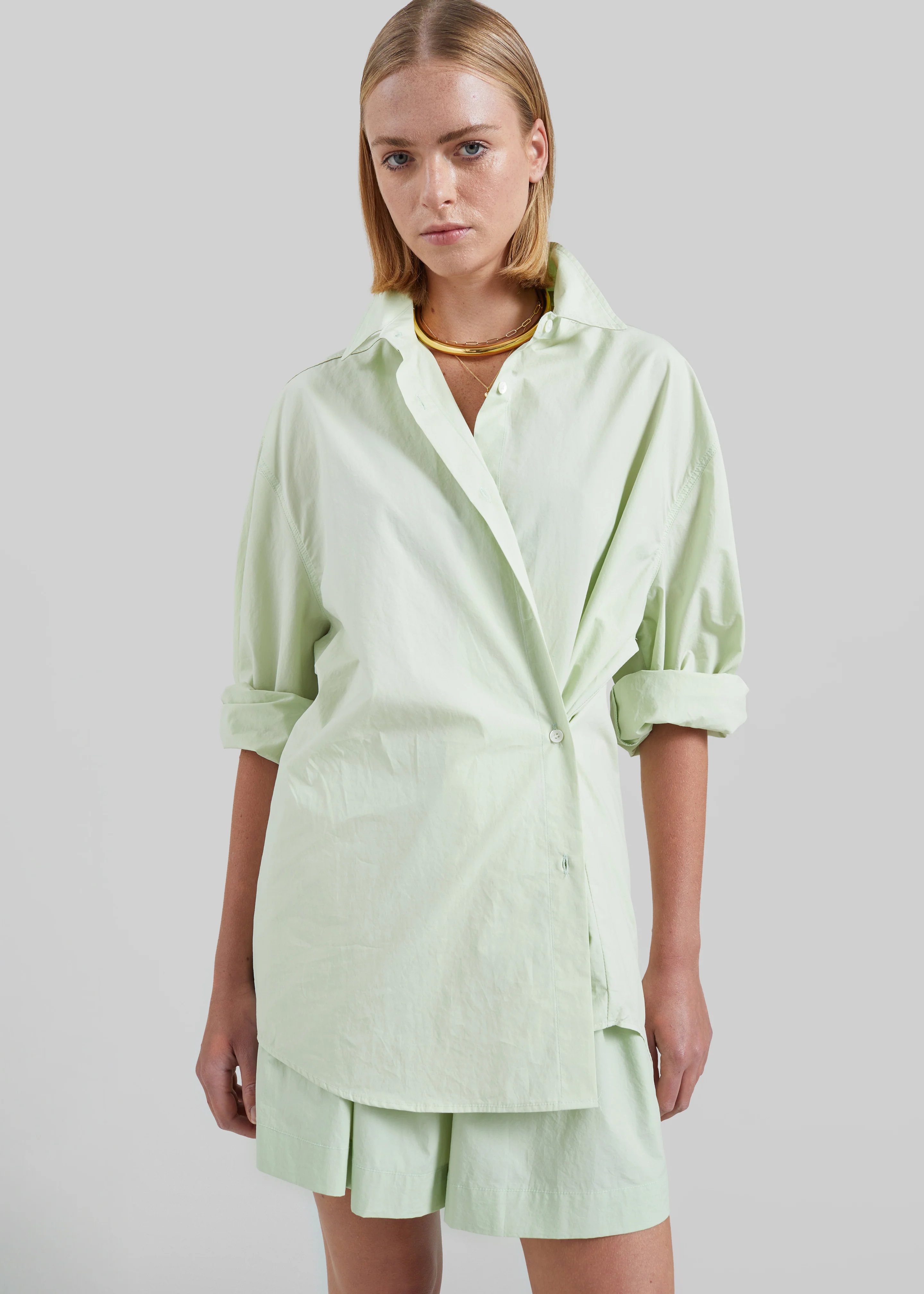 Brisay Cotton Shirt - Mint - Image 5