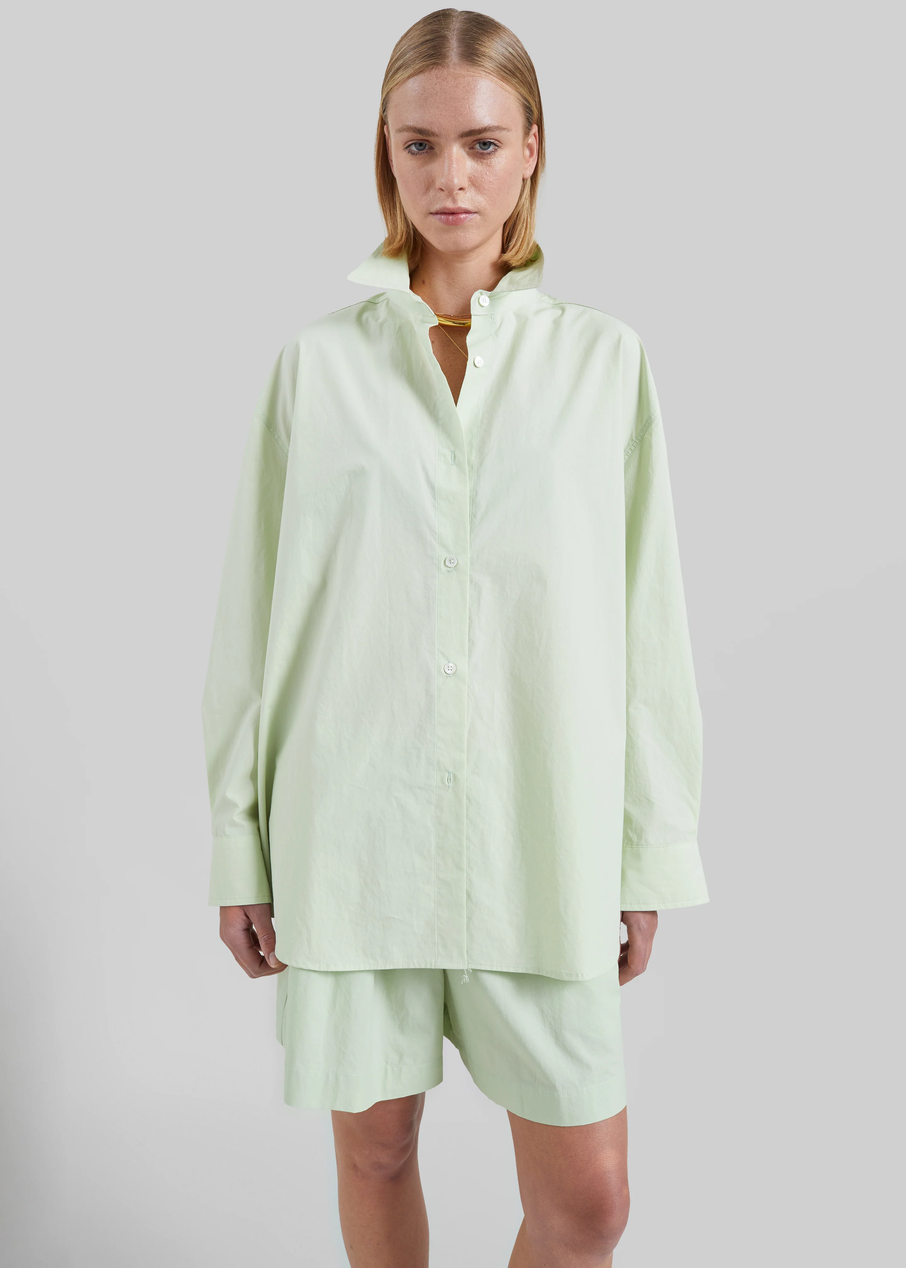 Brisay Cotton Shirt - Mint - Image 7