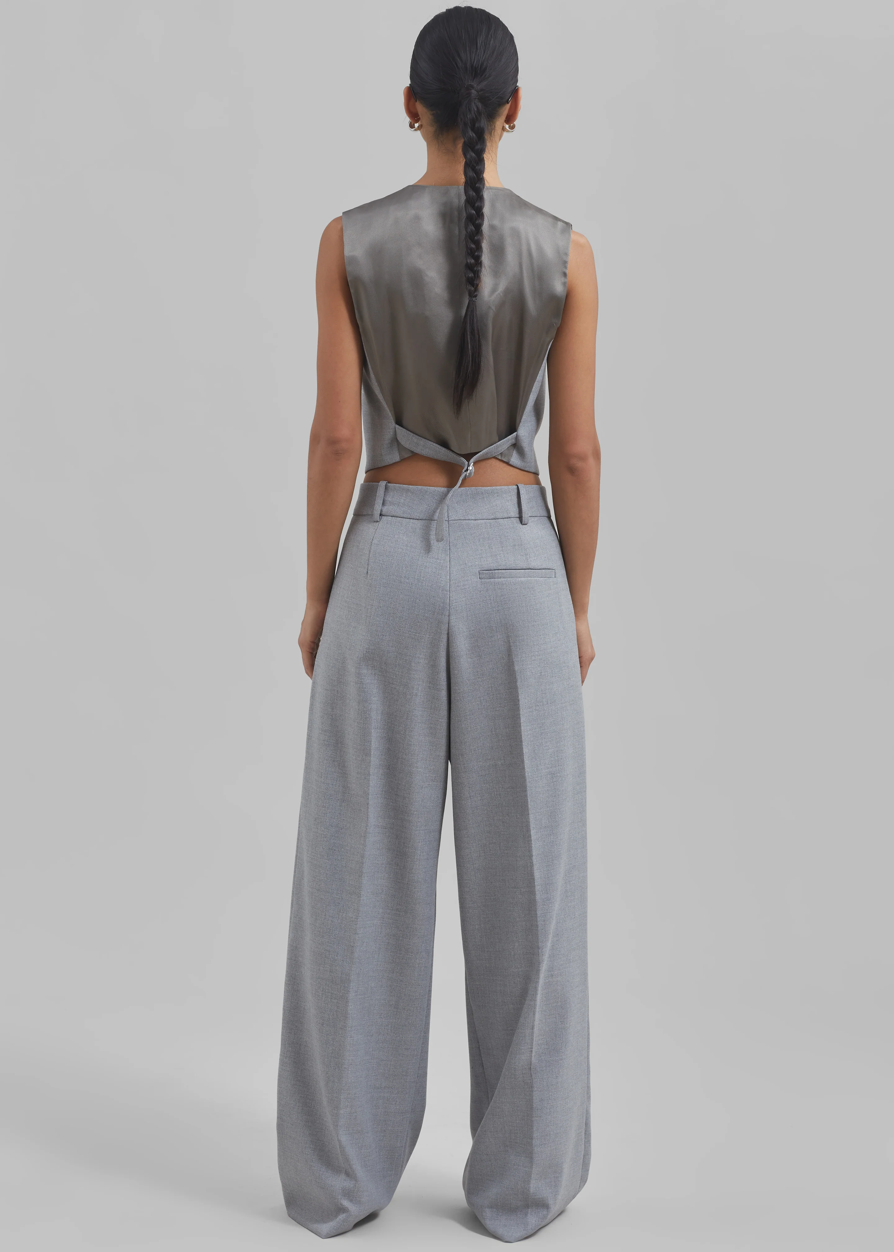 By Malene Birger Cymbaria Pants - Grey Melange - Image 8