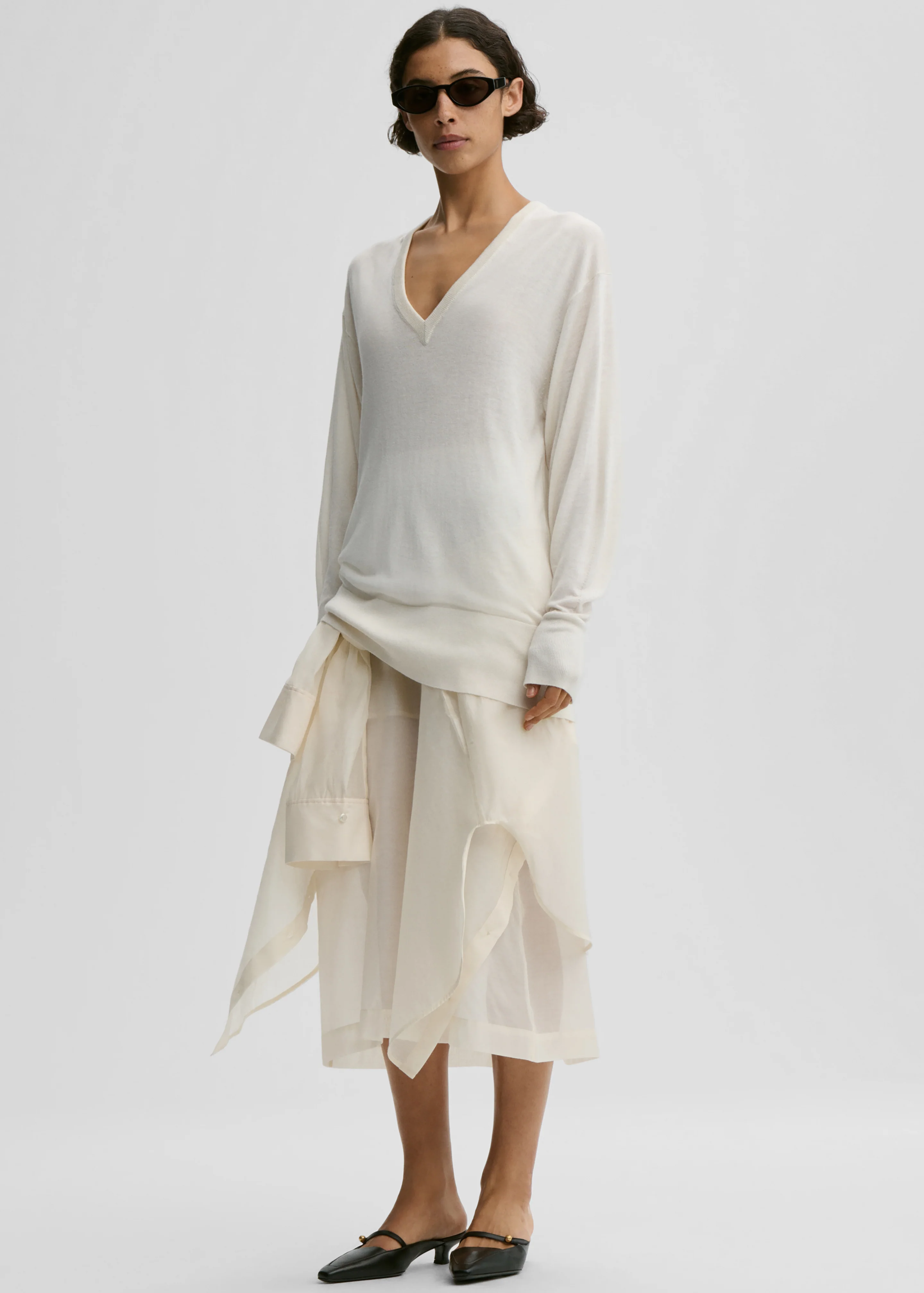 By Malene Birger Derya Sweater - Soft White - Image 2