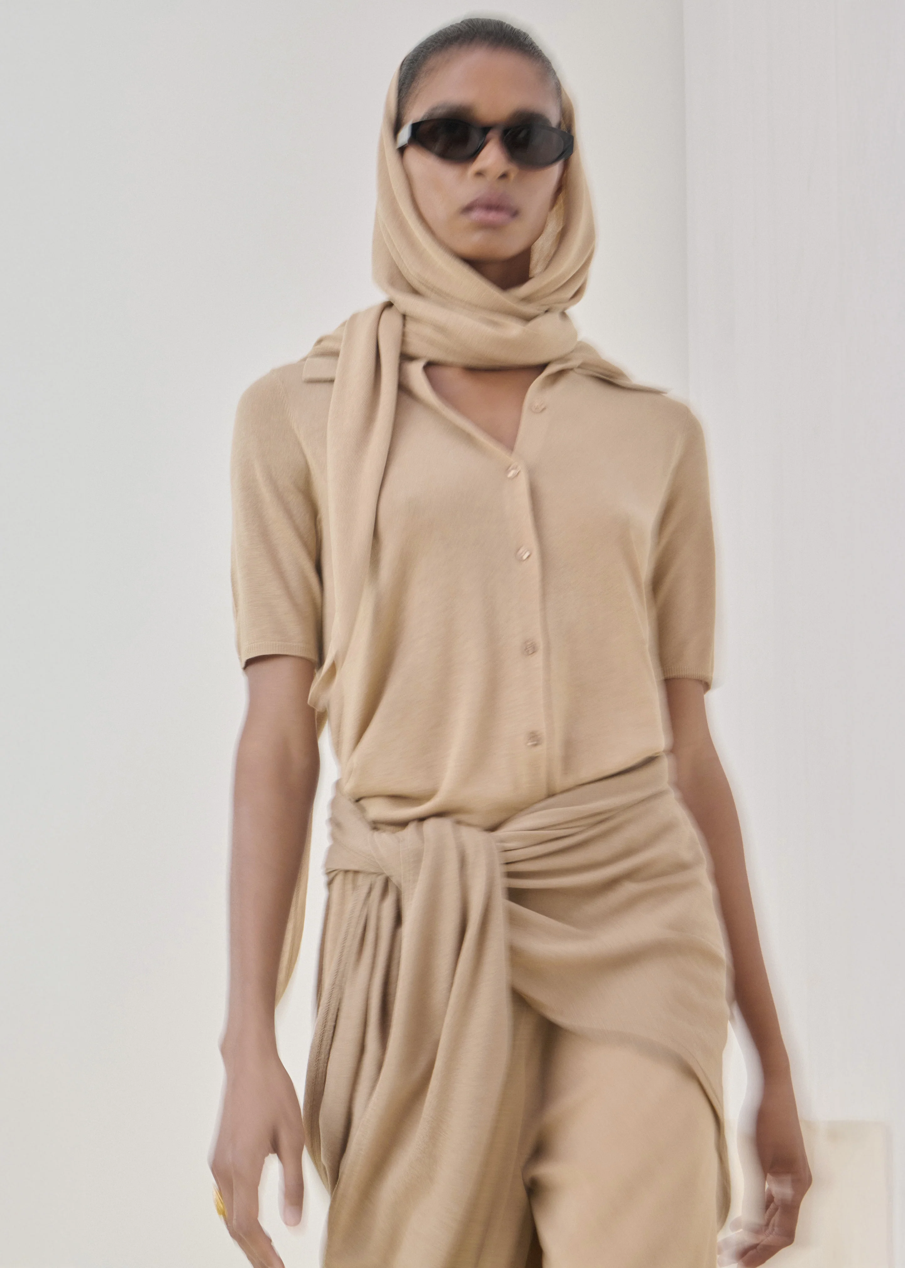 By Malene Birger Dorothea Scarf - Dark Sand - Image 4