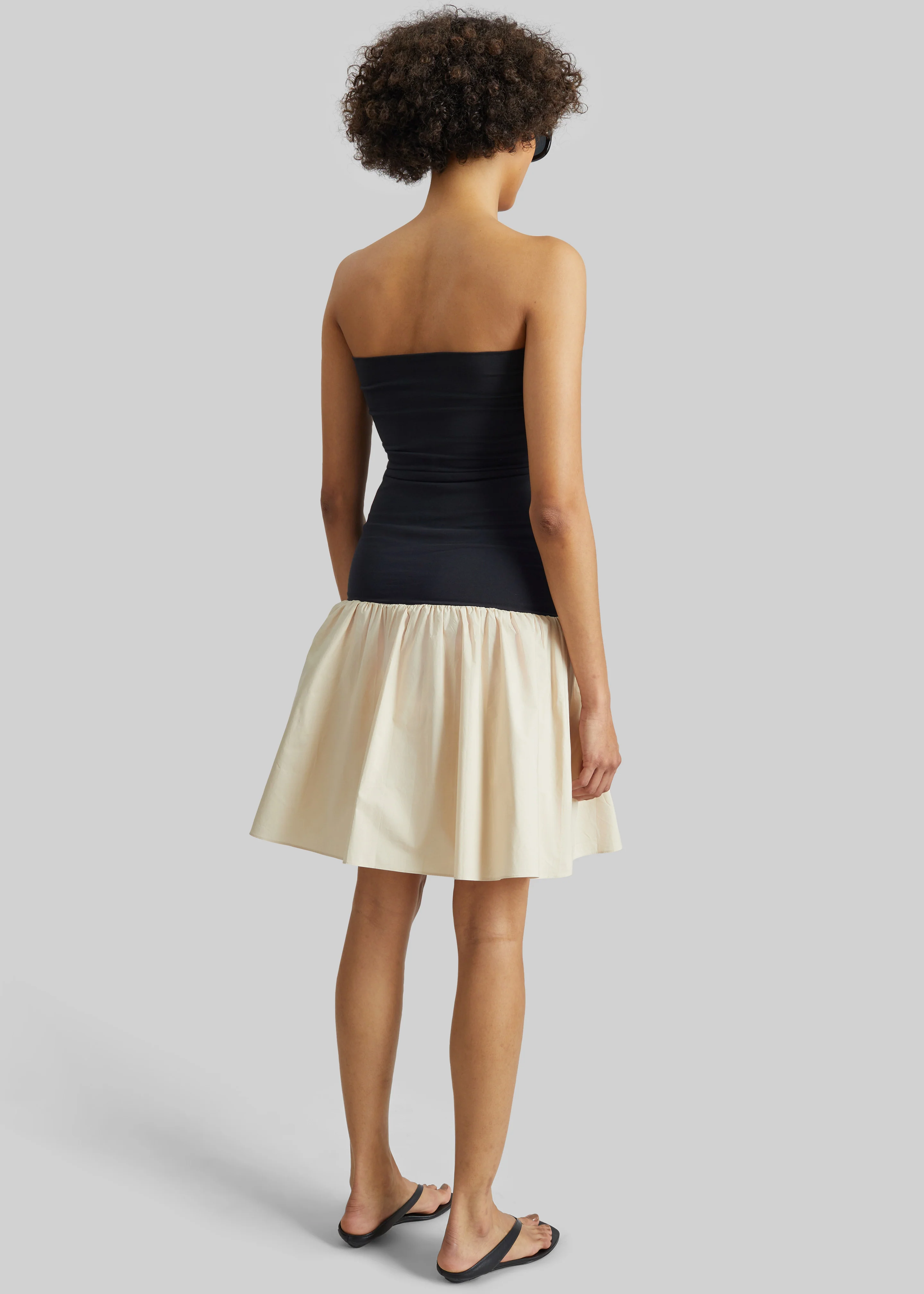 By Malene Birger Marcia Cotton Mini Dress - Oyster Gray - Image 6