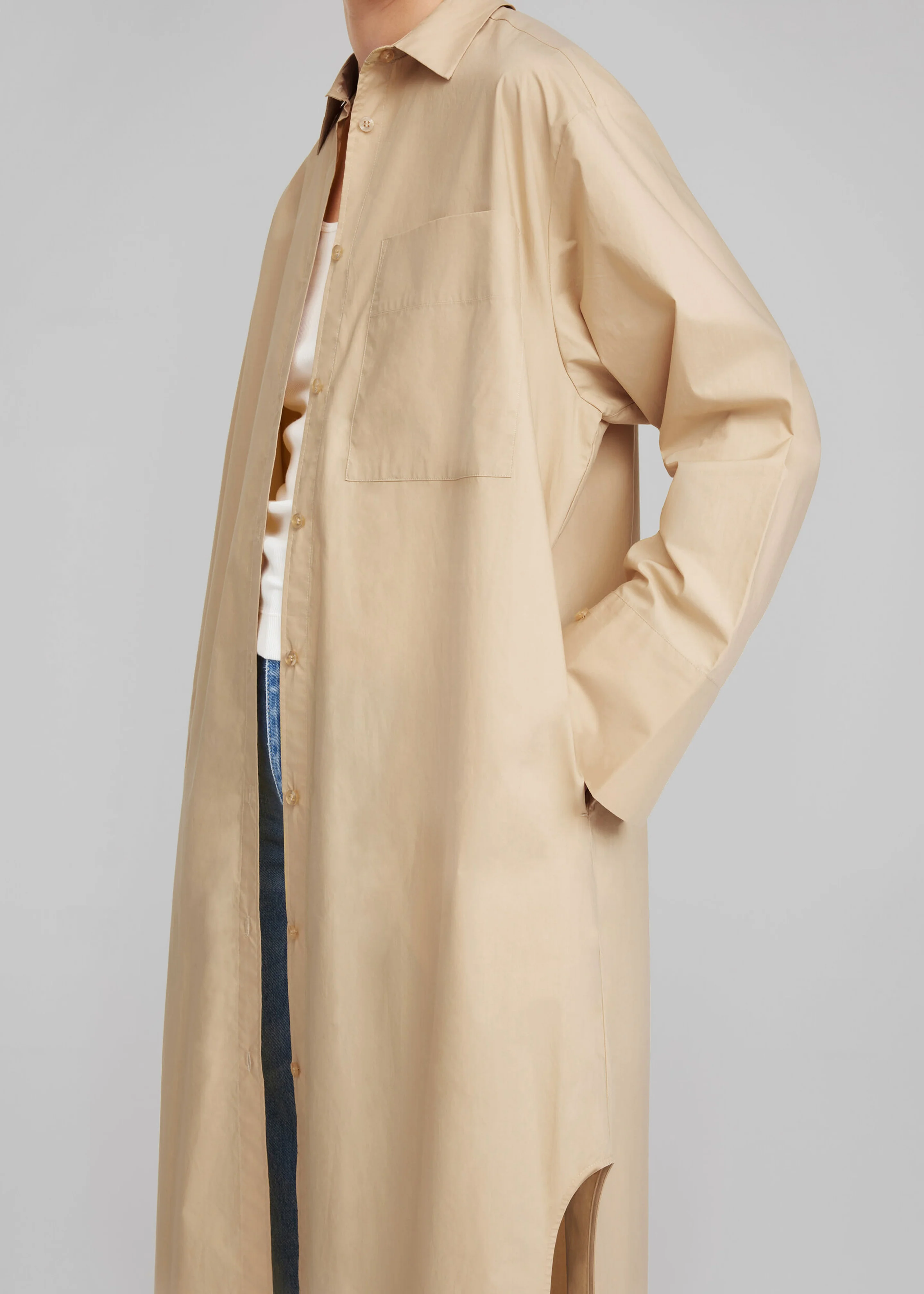By Malene Birger Perros Dress - Dark Sand - Image 2
