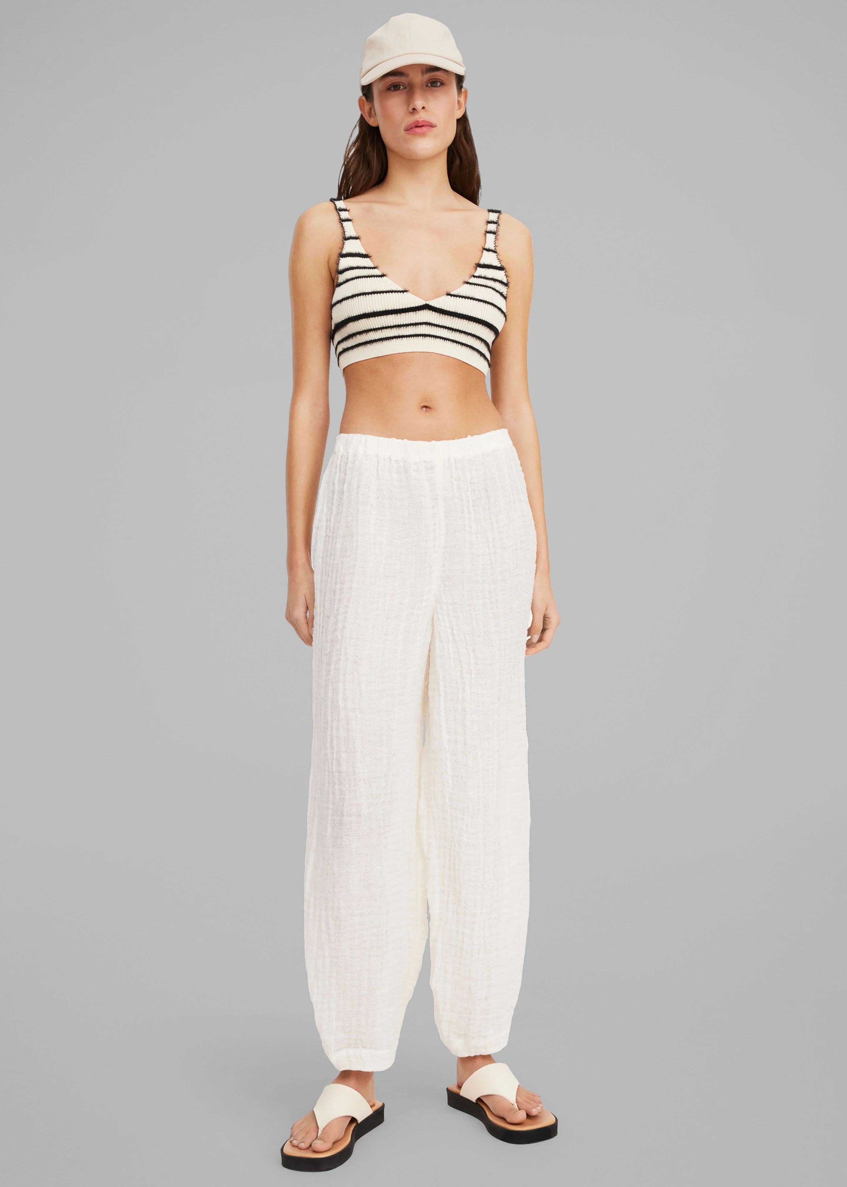 By Malene Birger Reggie Bralette - Black Stripe - Image 4