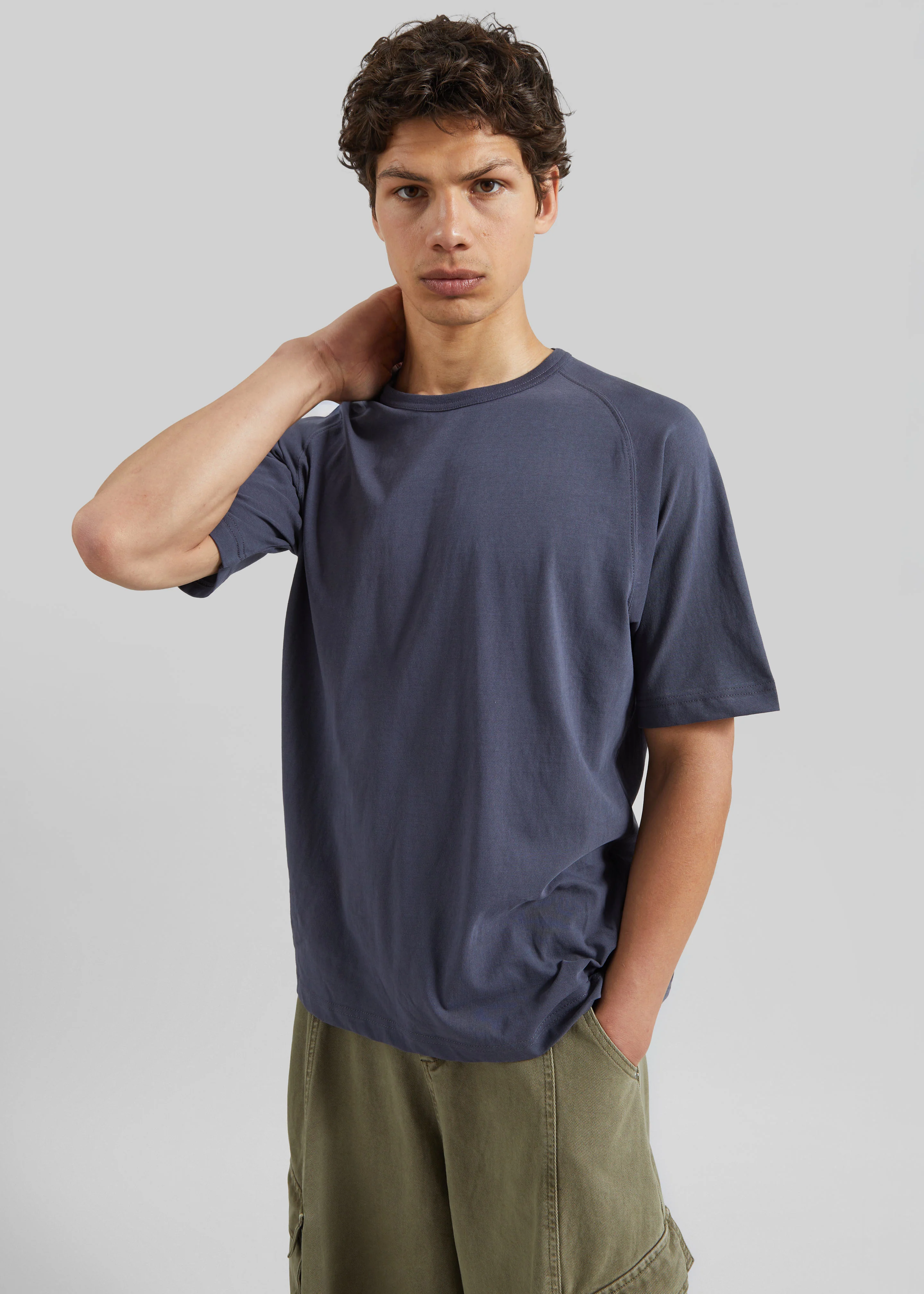 Ceduna Raglan Sleeve T-Shirt - Navy Melange - Image 5