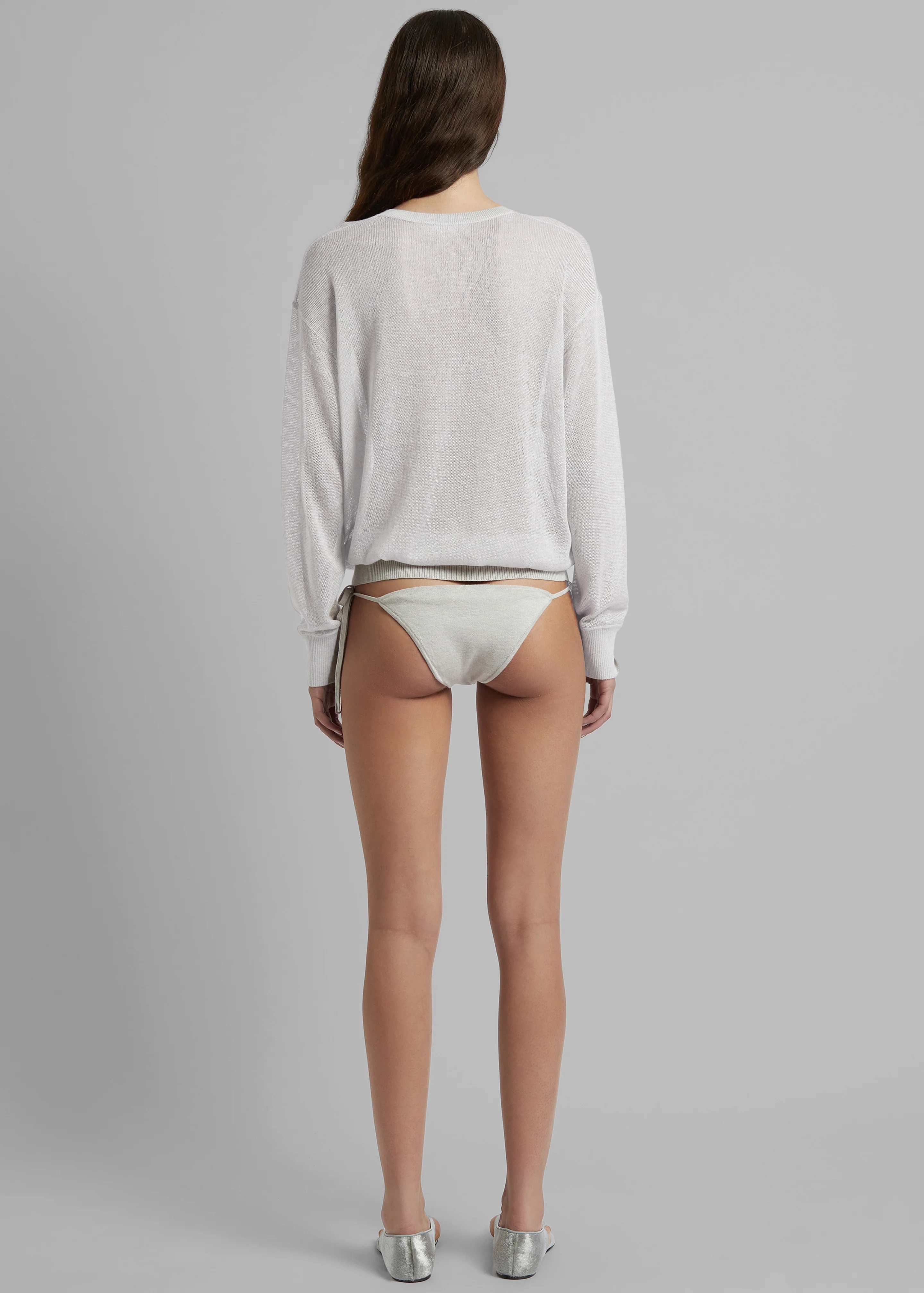 Christopher Esber Djuno Knit Bikini Brief - Grey Melange - Image 7