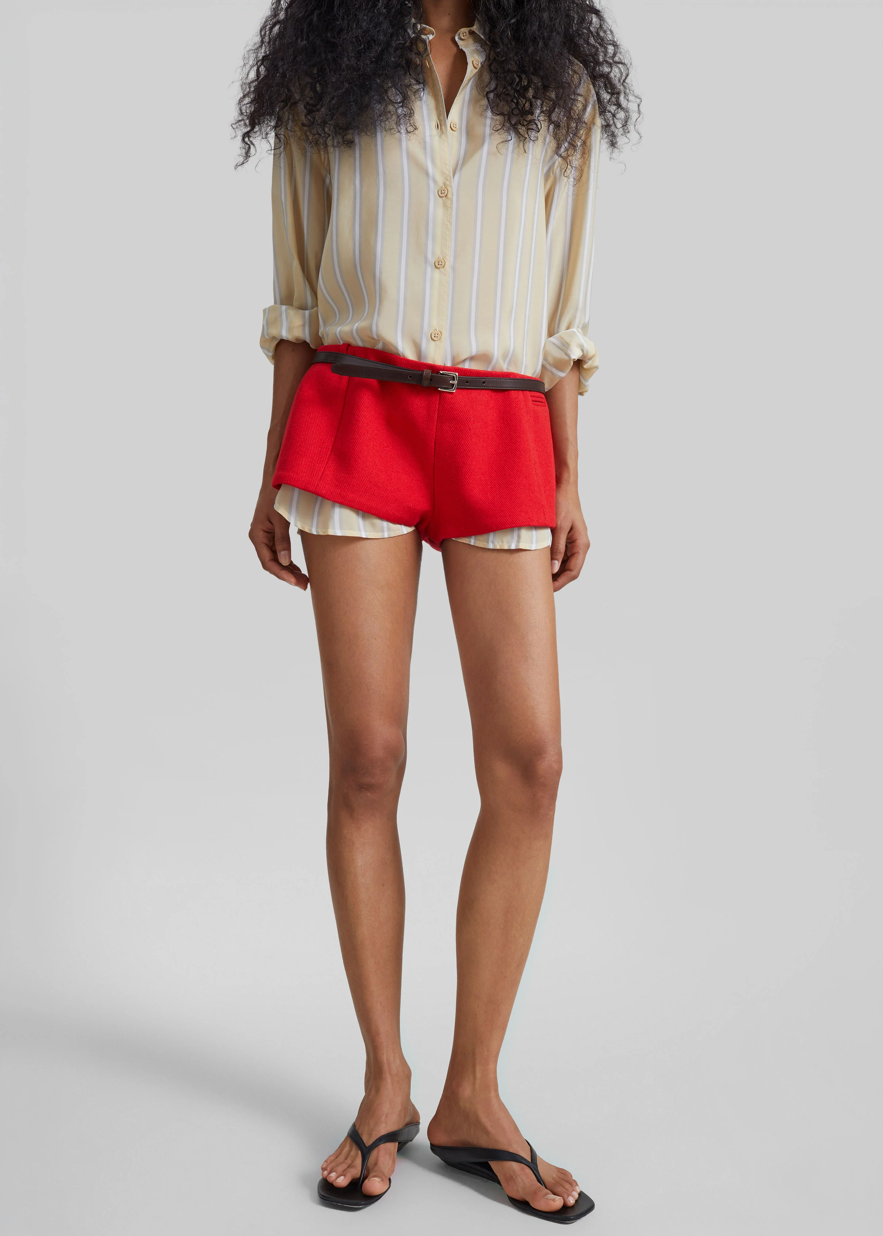 Christopher Esber Marnette Tailored Shorts - Carmine Red - Image 5