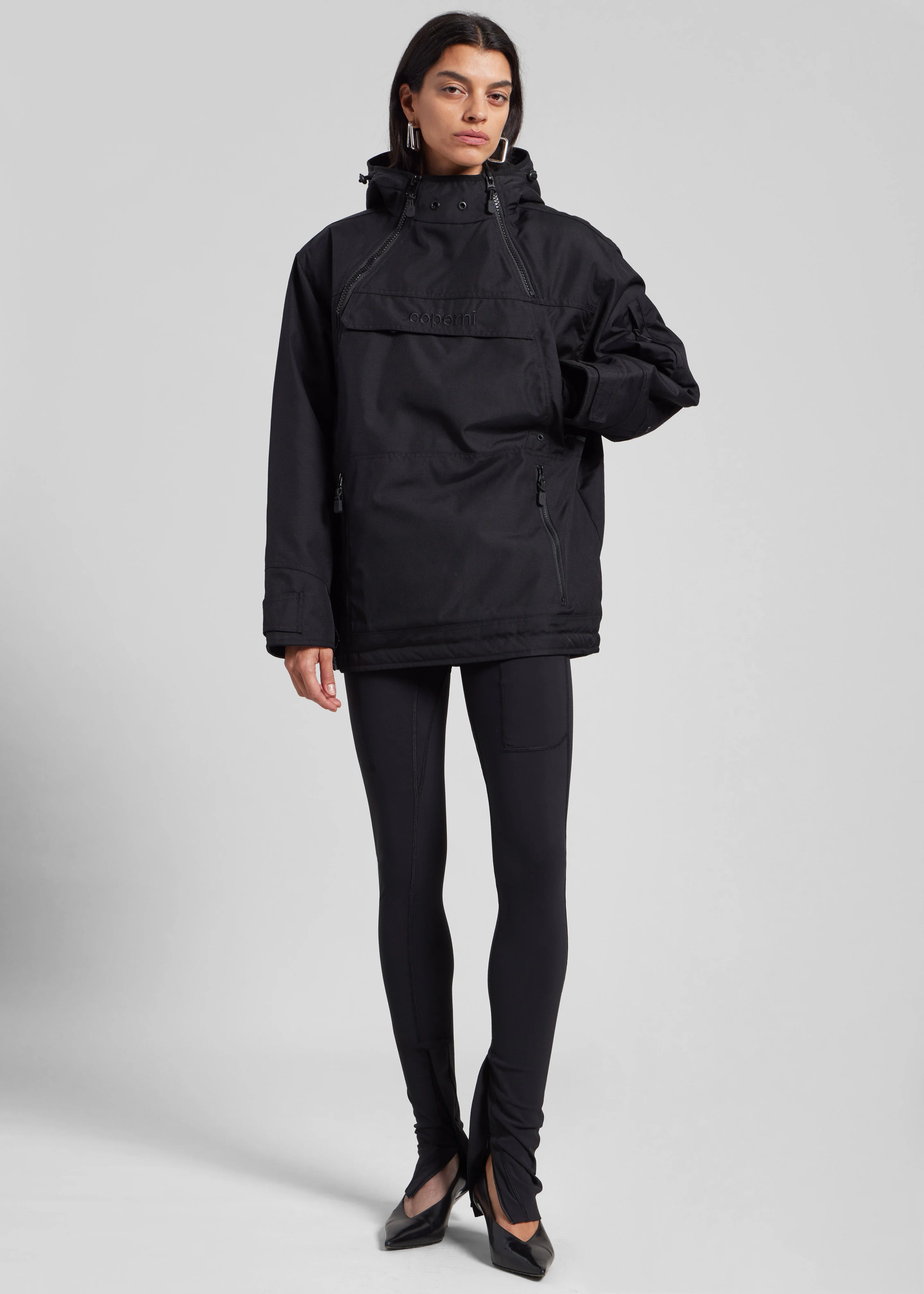 Coperni Asymmetric Parka - Black - Image 3