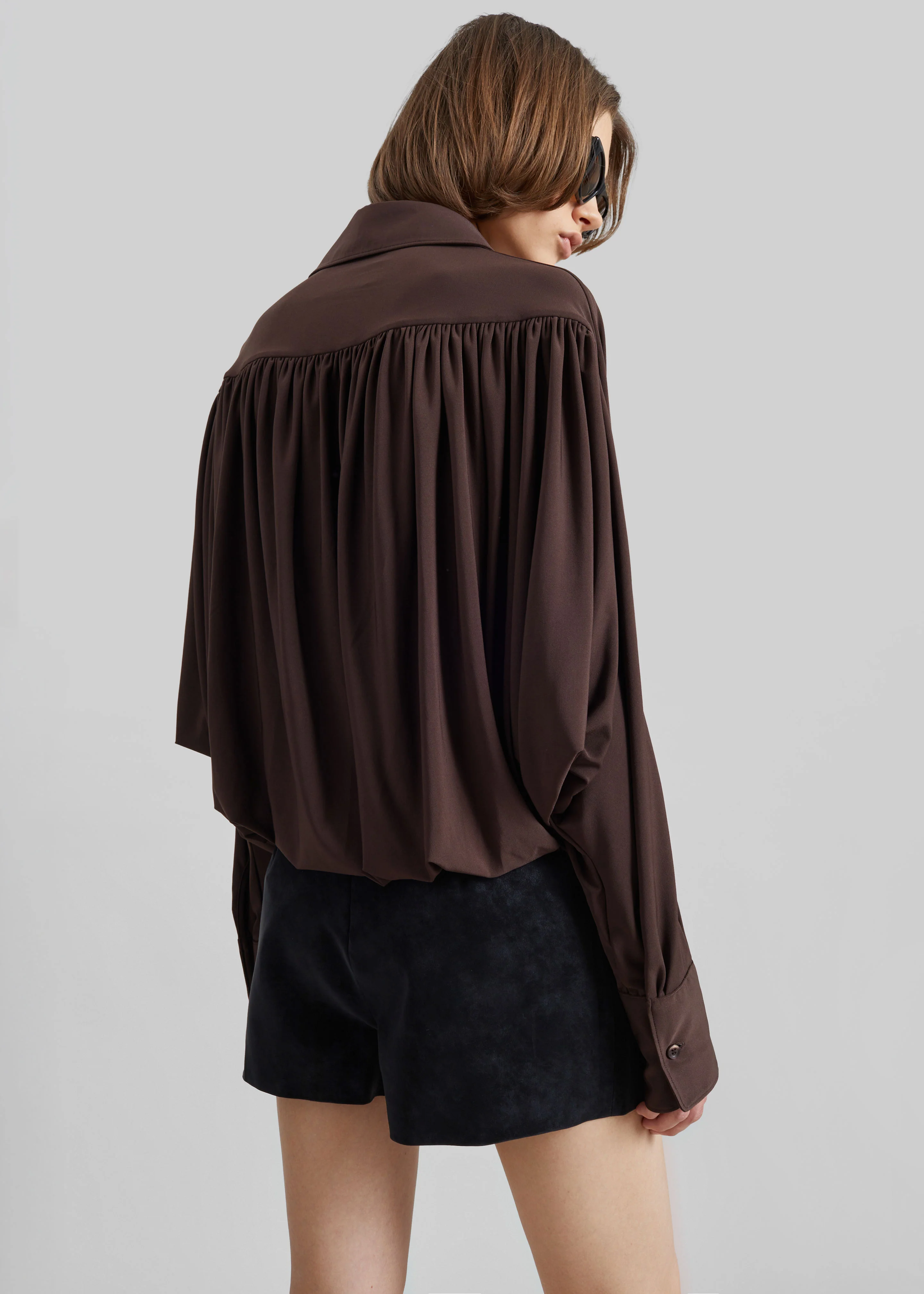 Coperni Draped Boxy Body - Brown - Image 7