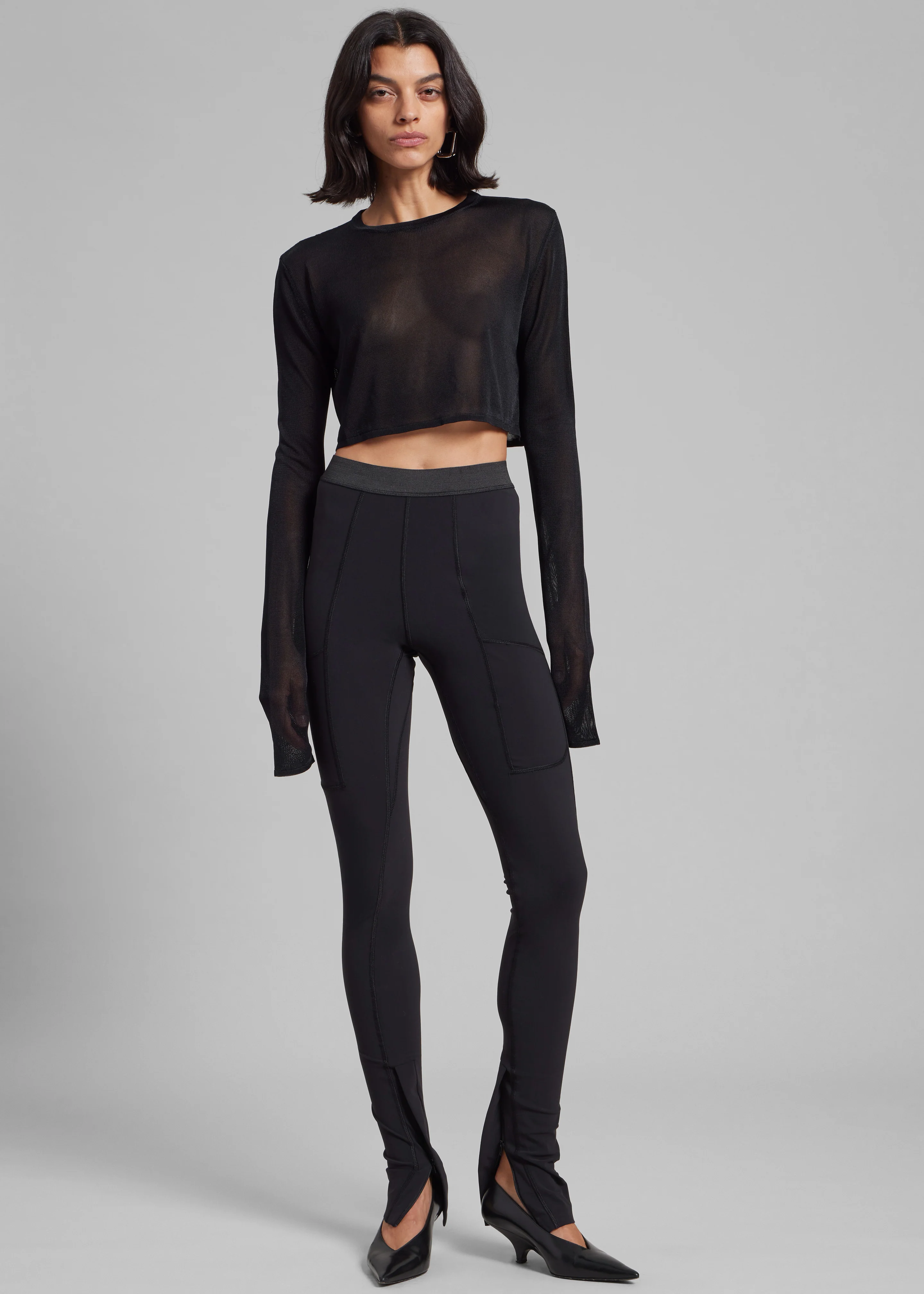 Coperni Eurojersey Leggings - Black - Image 2