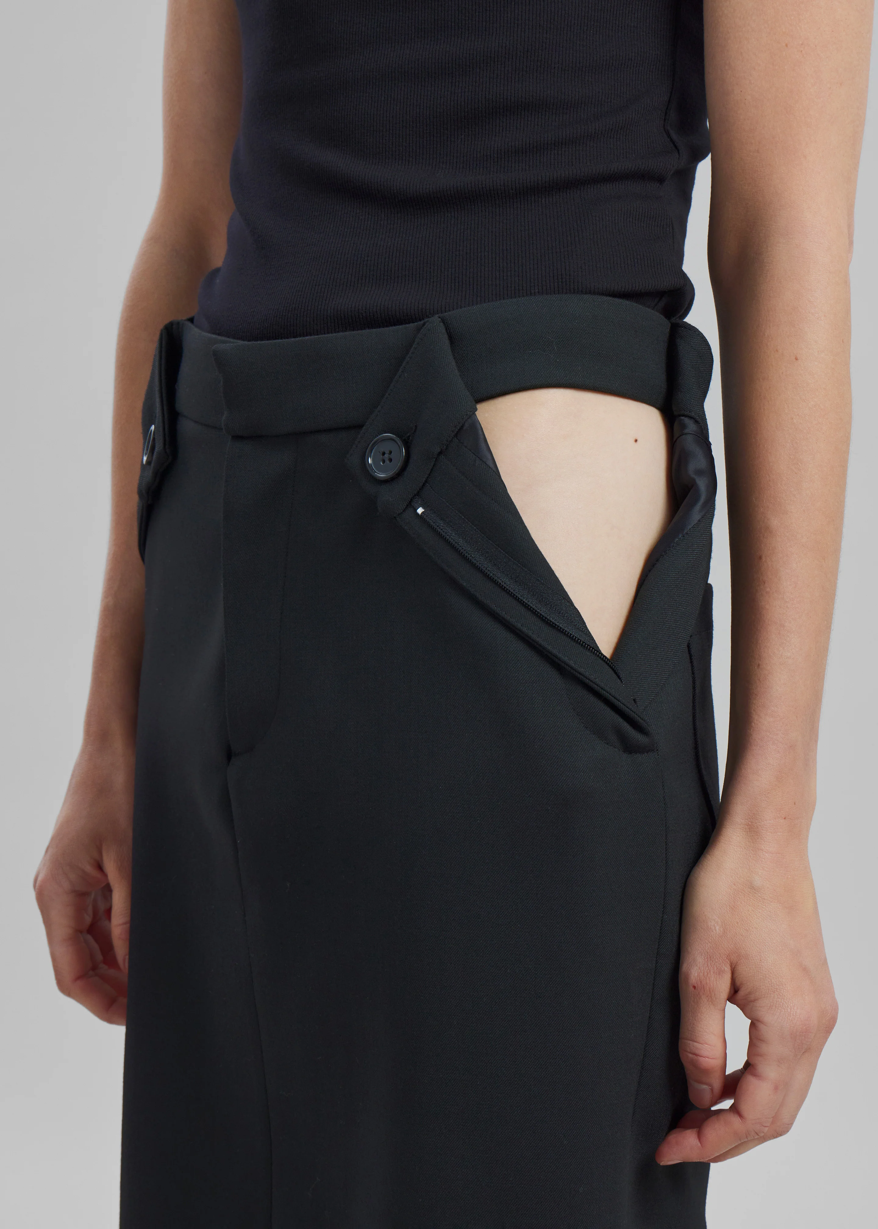 Coperni Open Hip Skirt - Black - Image 2