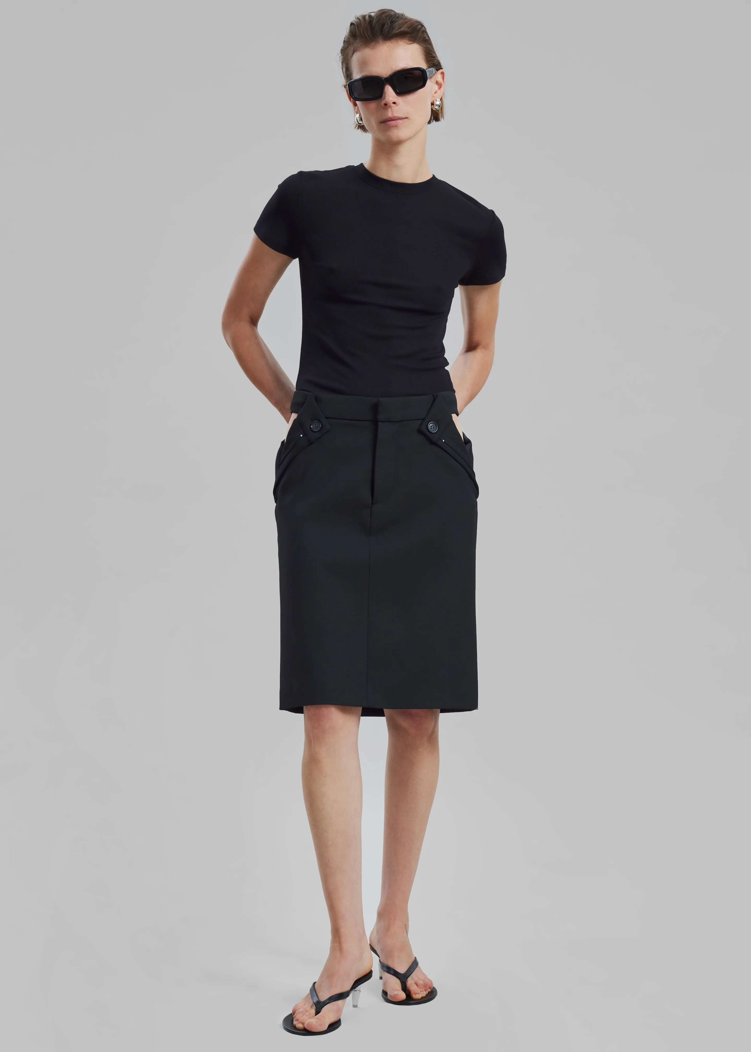 Coperni Open Hip Skirt - Black - Image 6