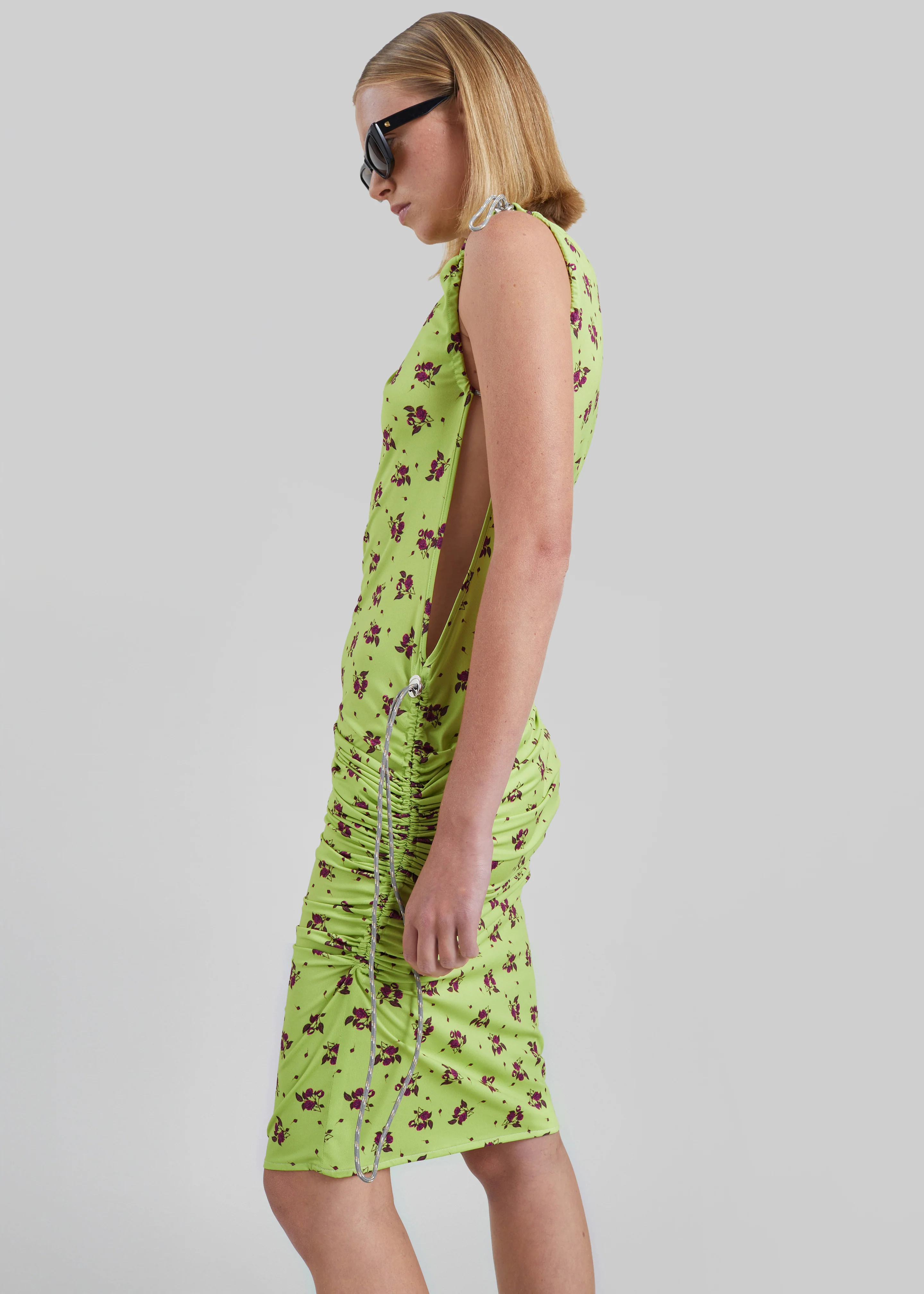 Coperni Printed Adjustable Dress - Green - Image 3