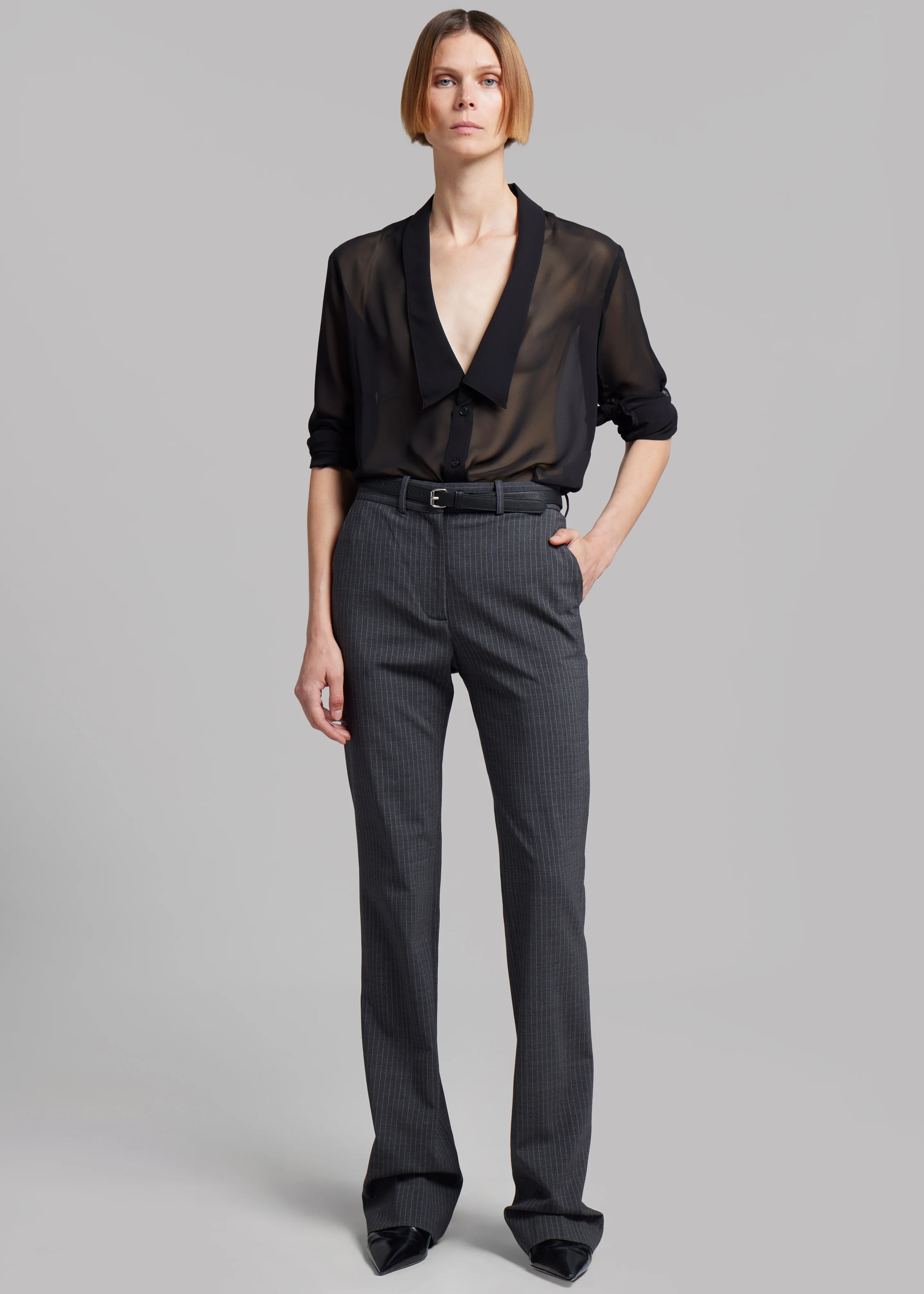 Coperni Straight Tailored Trousers - Grey - Image 5