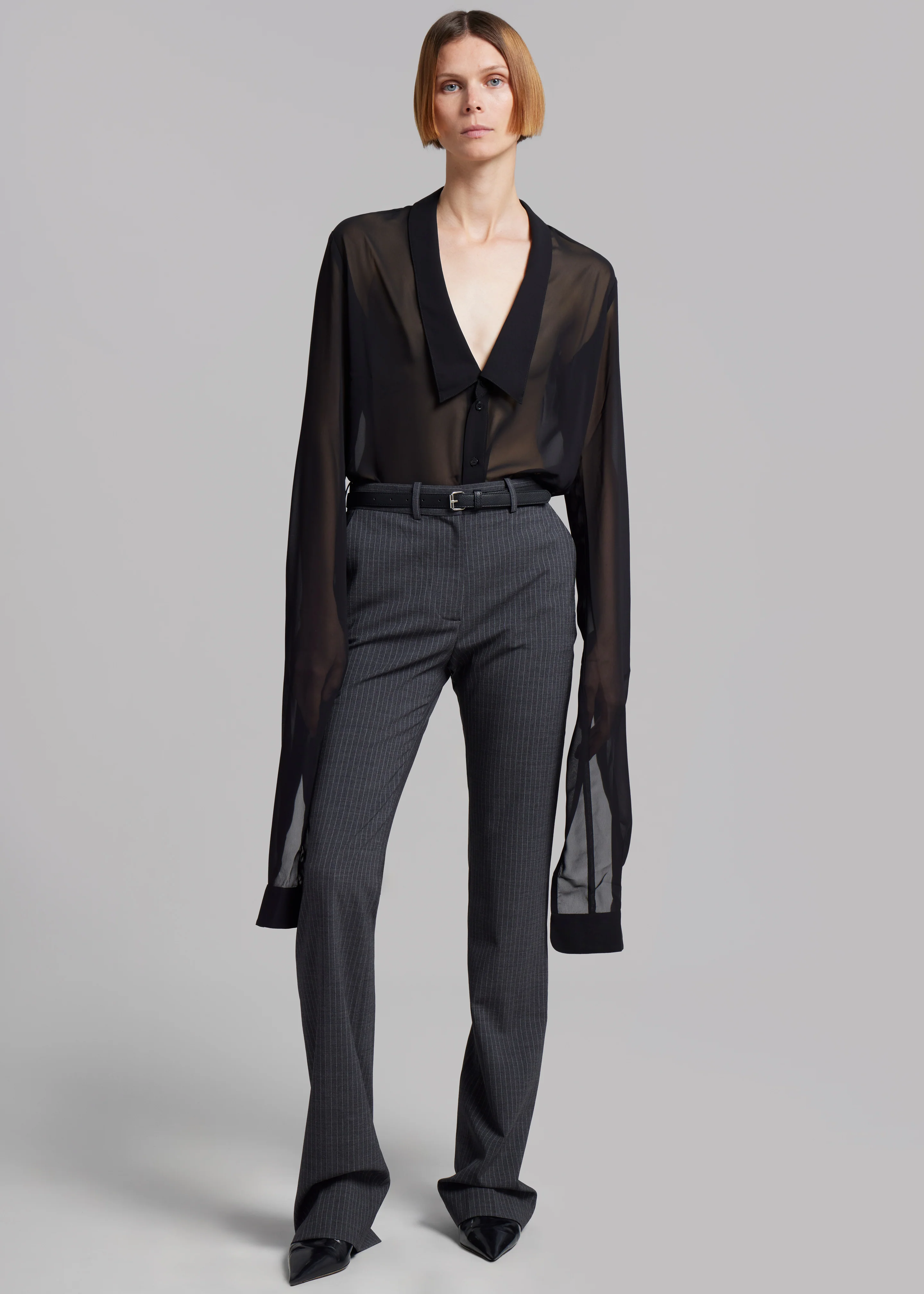 Coperni Straight Tailored Trousers - Grey - Image 6
