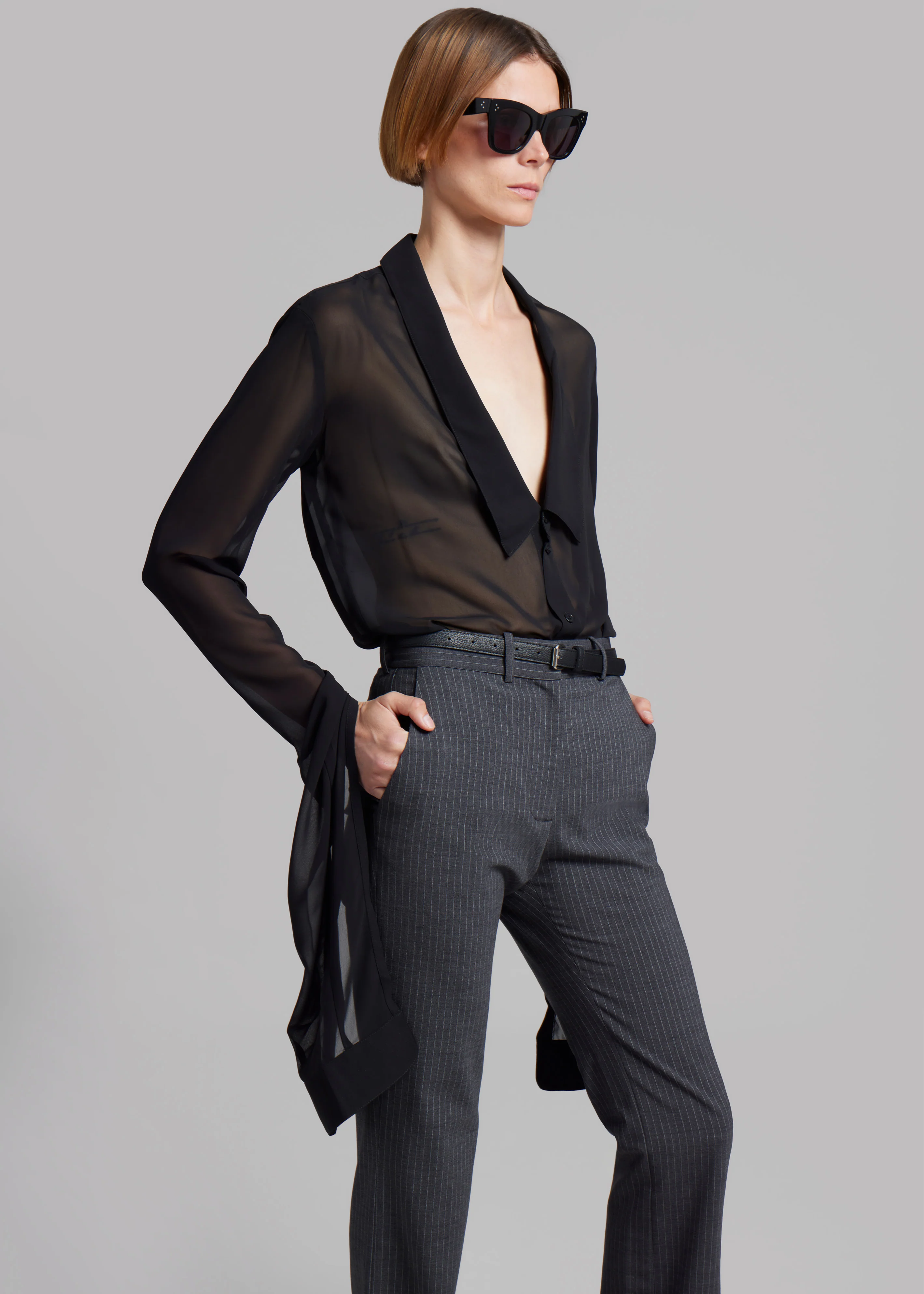 Coperni Straight Tailored Trousers - Grey - Image 7