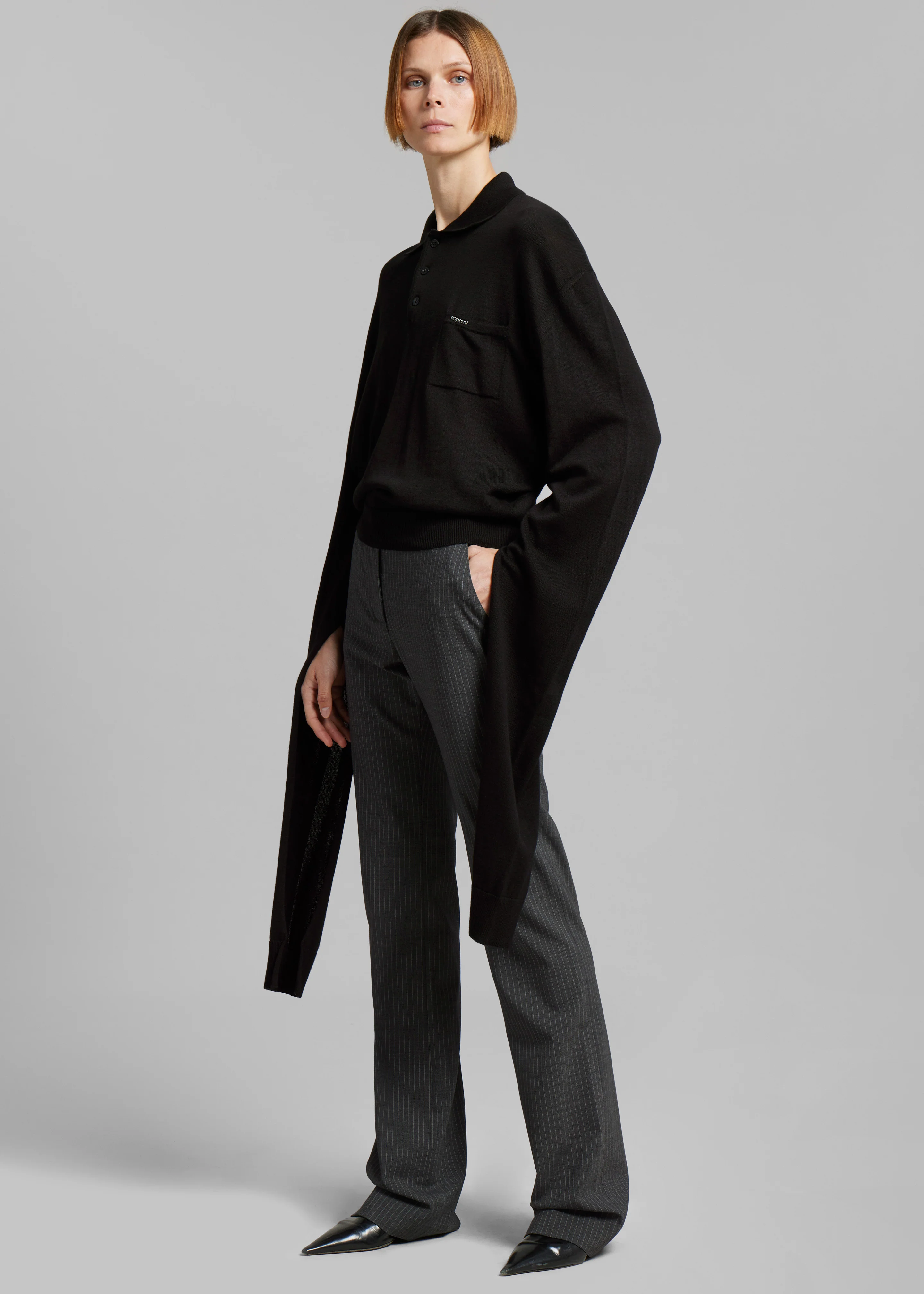 Coperni Straight Tailored Trousers - Grey - Image 8