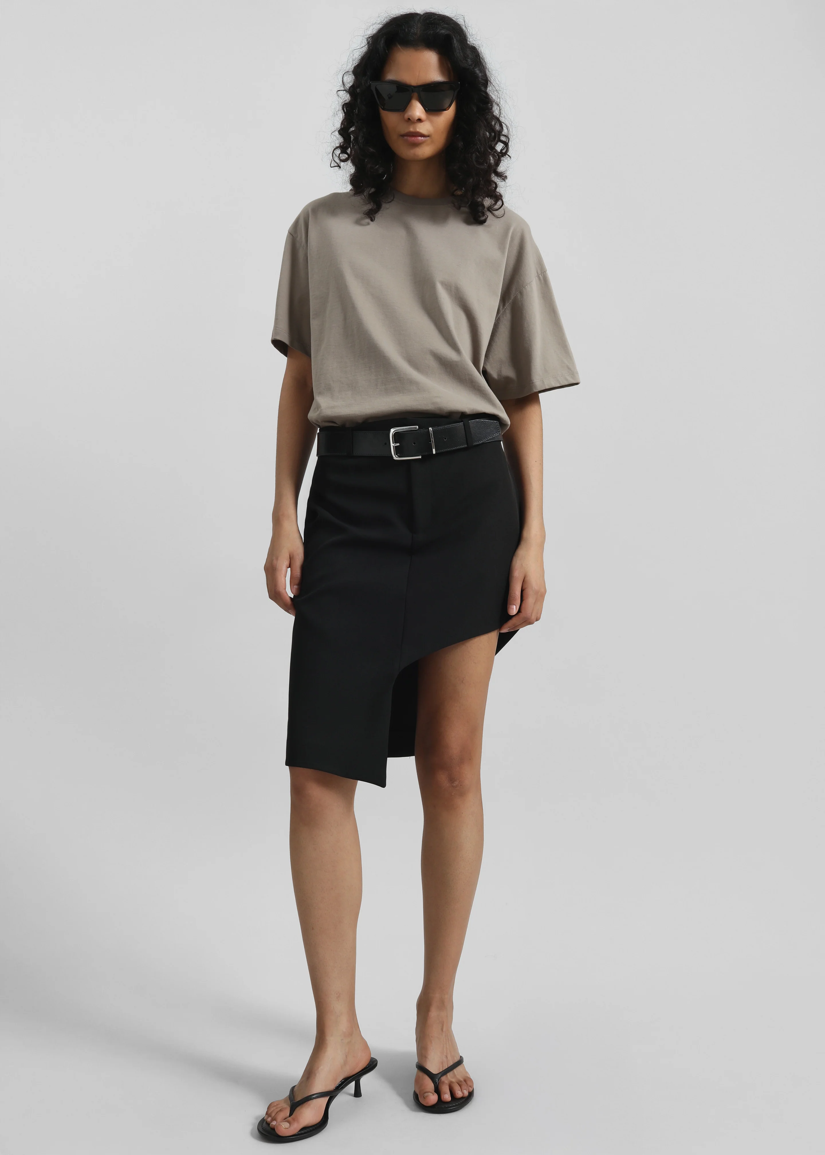 Coperni Tailored Asymmetric Skirt - Black - Image 3
