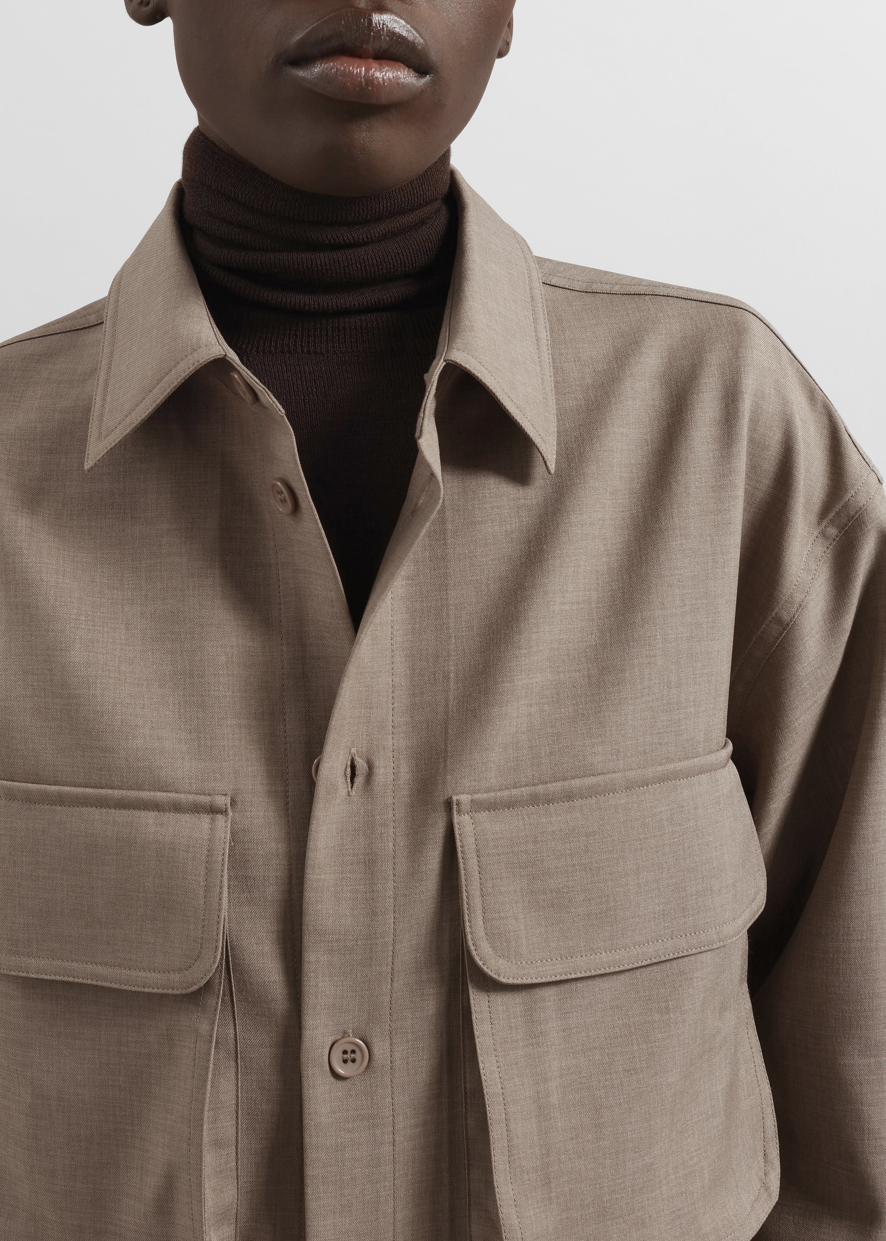 Culver Cargo Shirt - Taupe - Image 3
