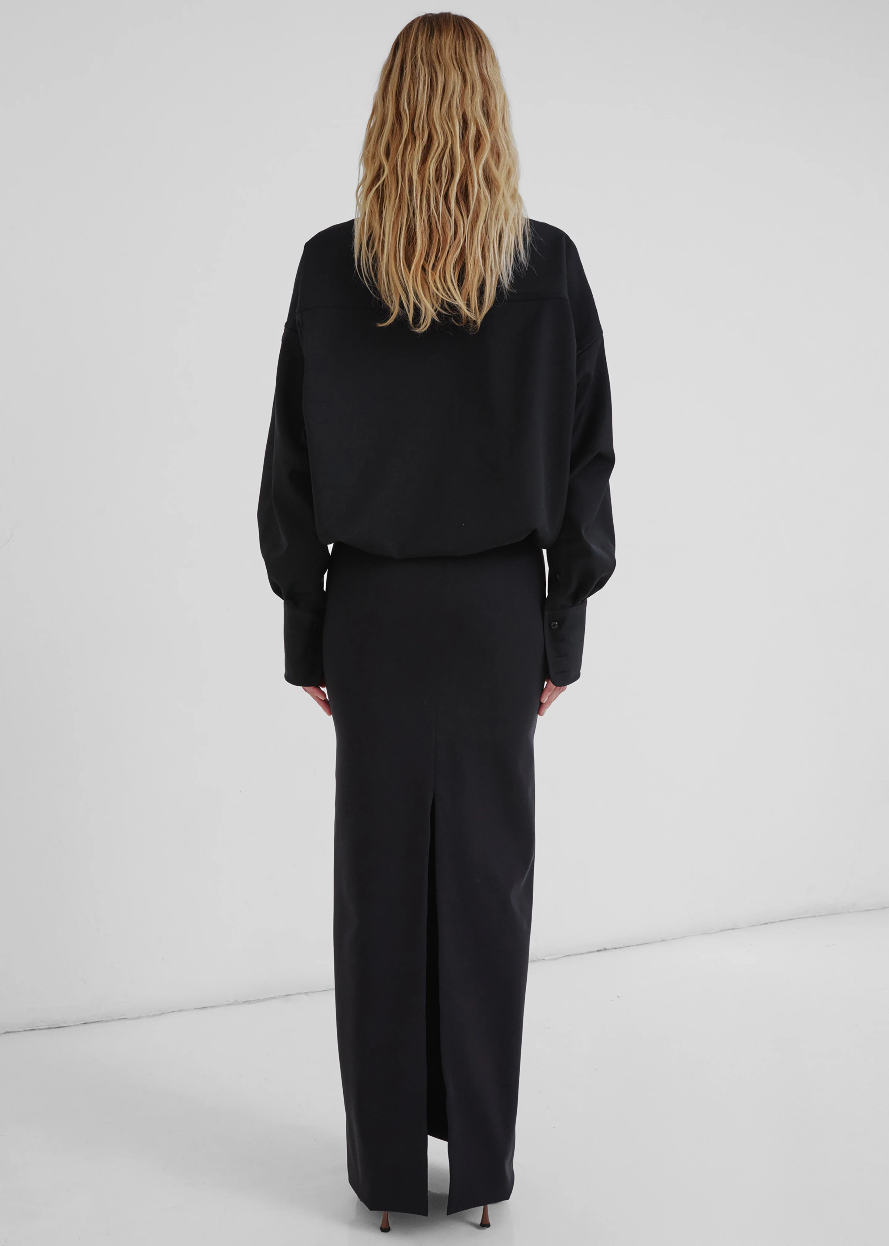 Darkpark Barbara Wool Elastic Waist Dress - Black - Image 5