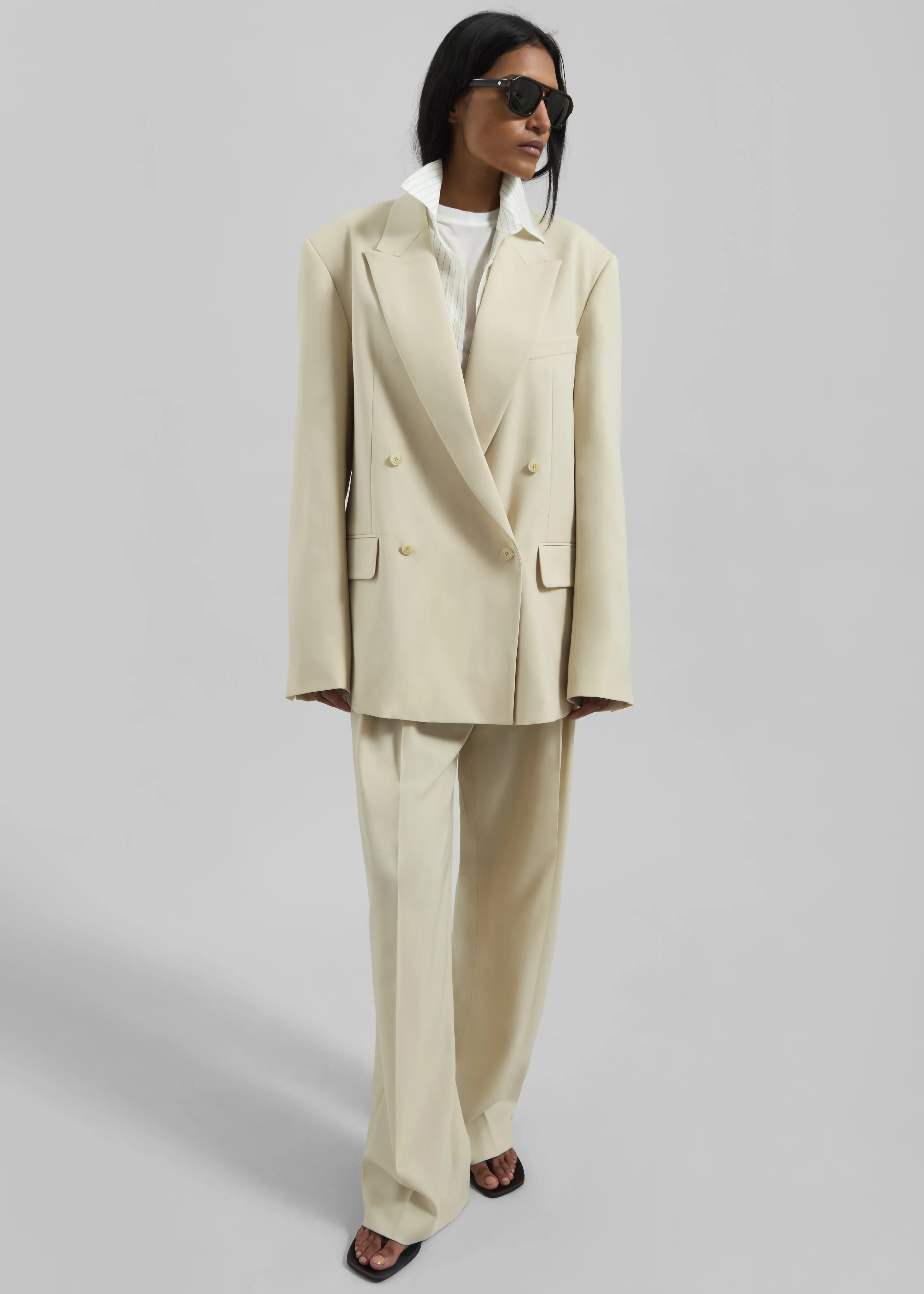 Daytona Pleated Trousers - Cement - Image 5