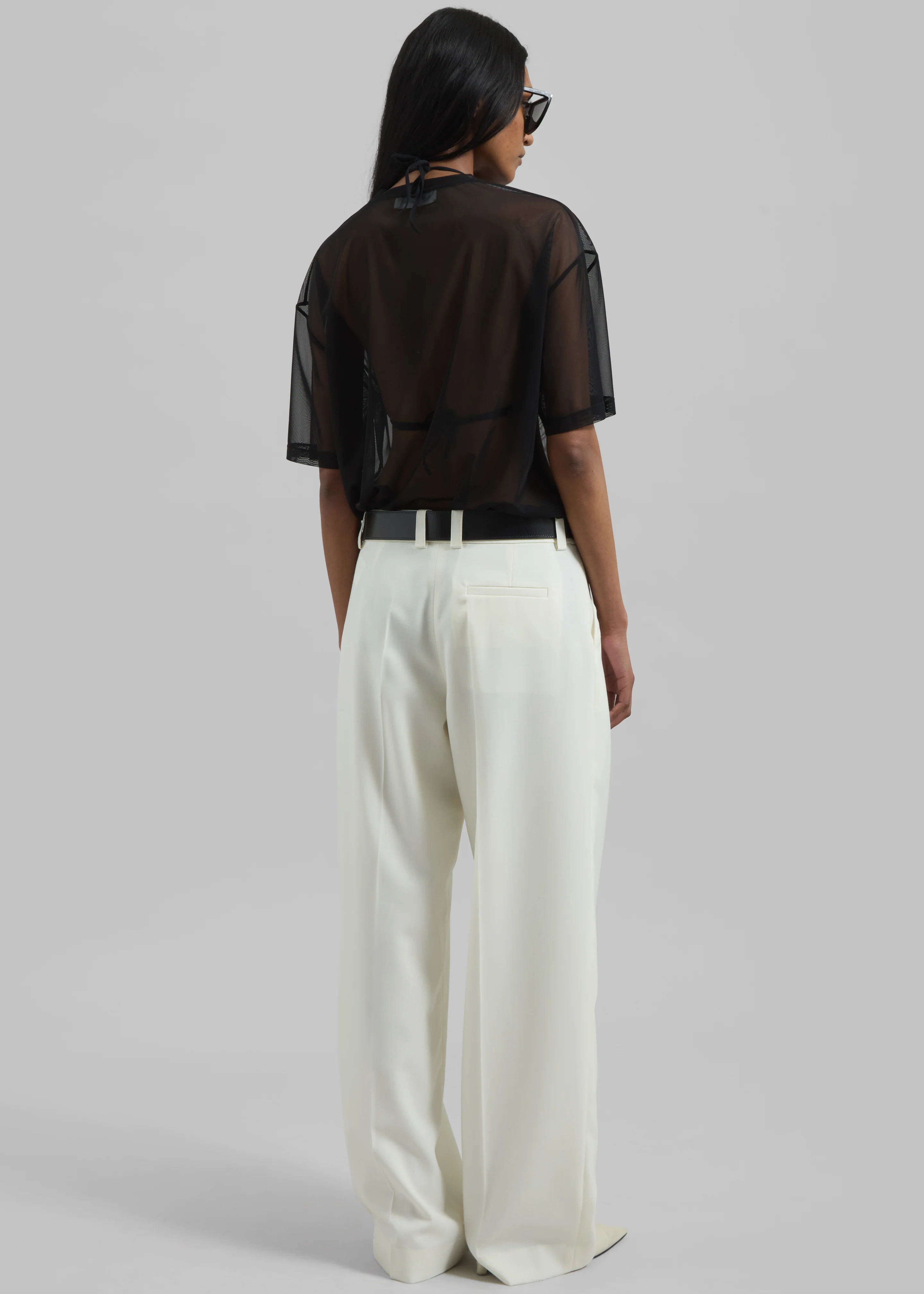 Daytona Pleated Trousers - Off White - Image 6