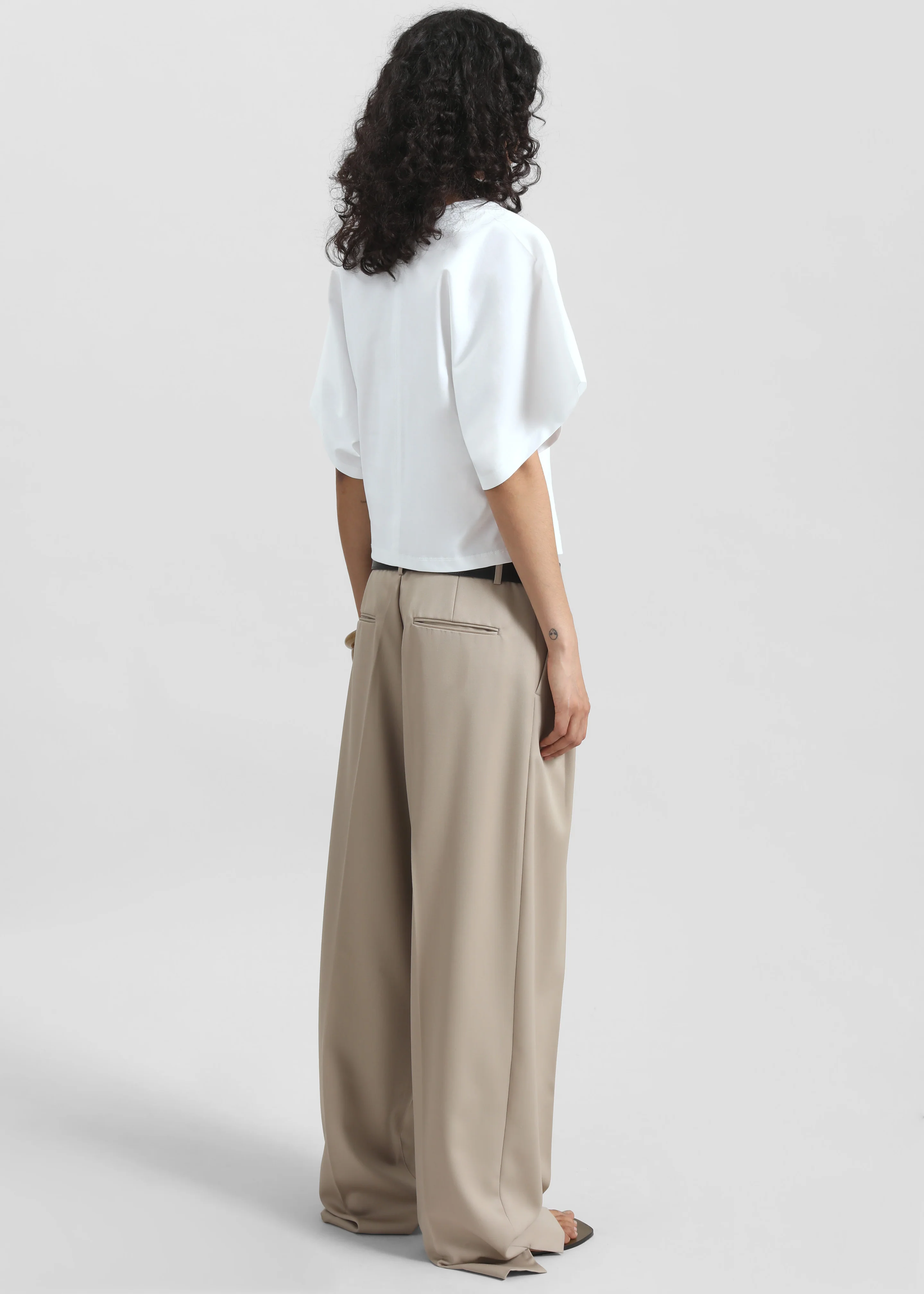 Dunbar Pleated Trousers - Taupe - Image 8