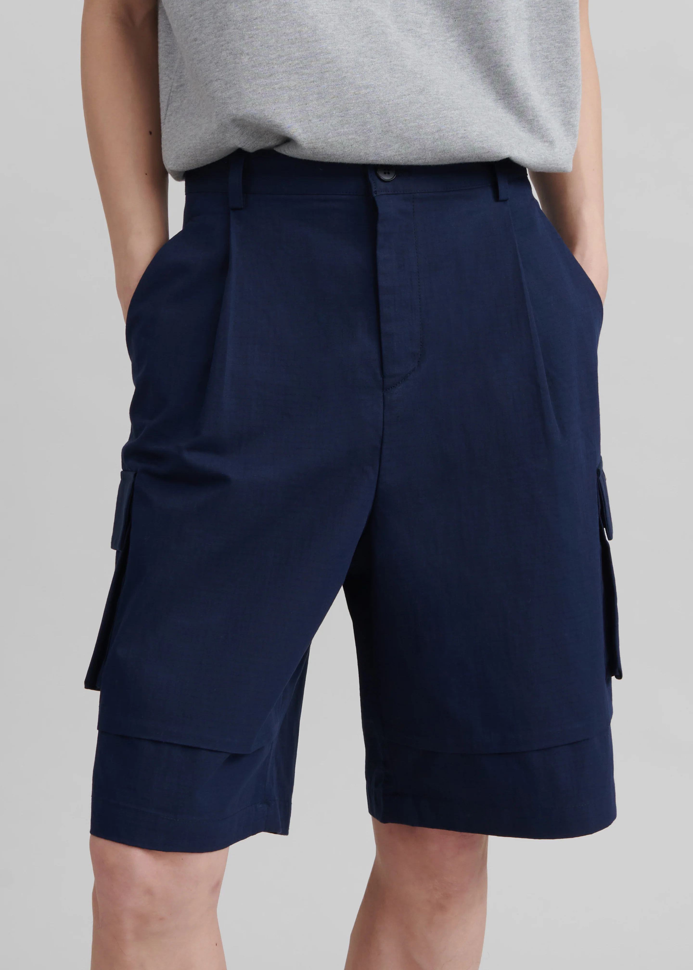 Edward Cargo Shorts - Navy - Image 4
