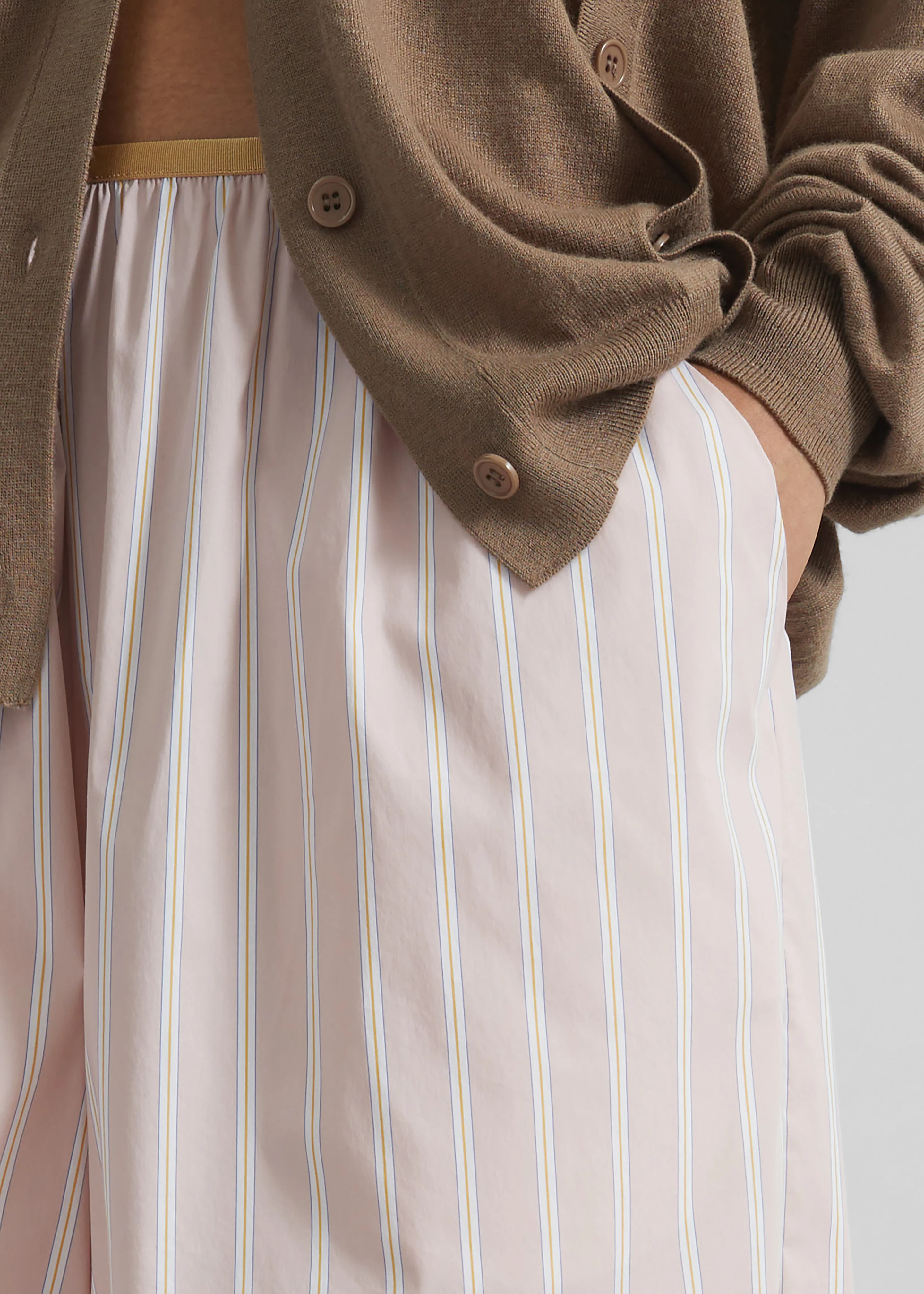 Elyn Elastic Bermuda Shorts - Pink/White Stripes - Image 5
