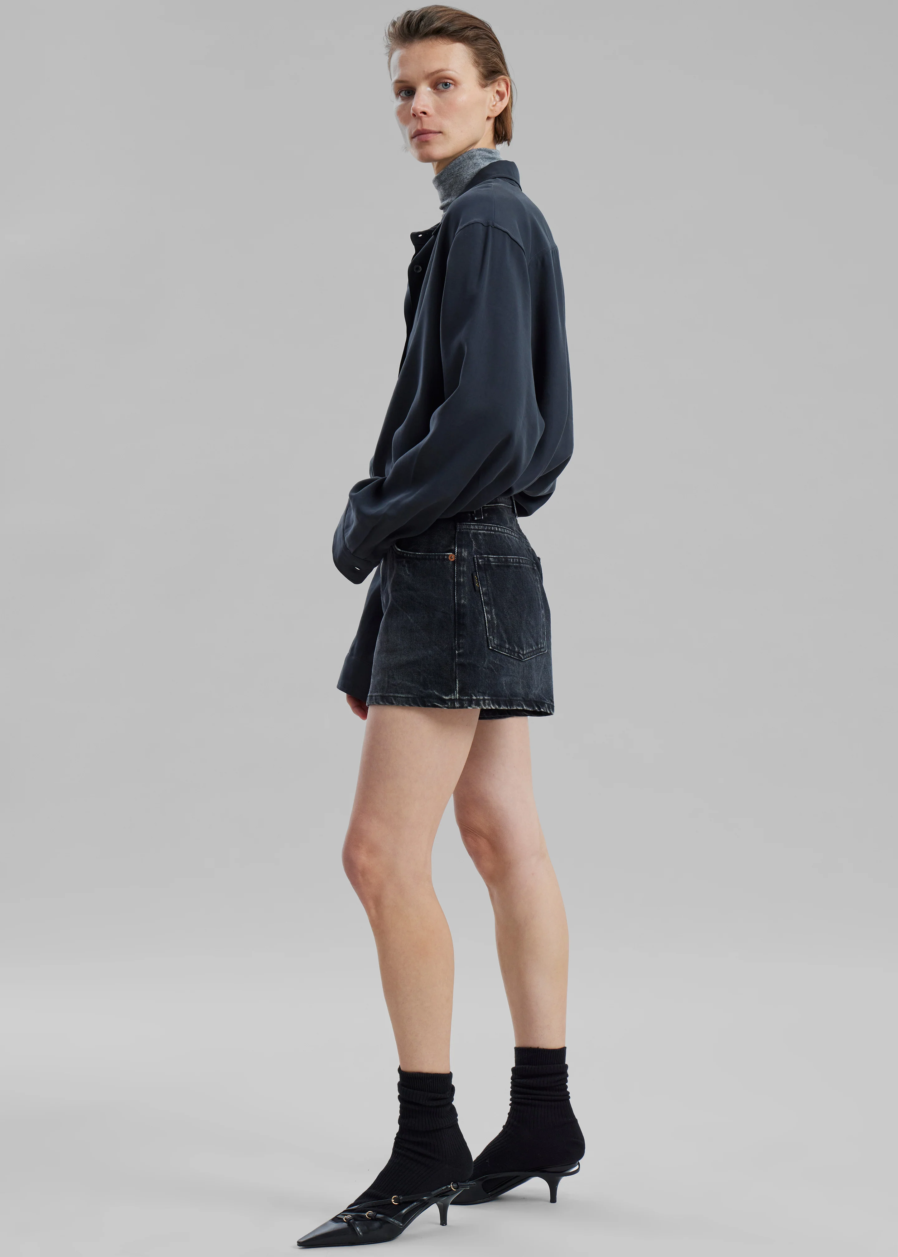 Haikure Bethany Zip Shorts - Bassano Black - Image 6