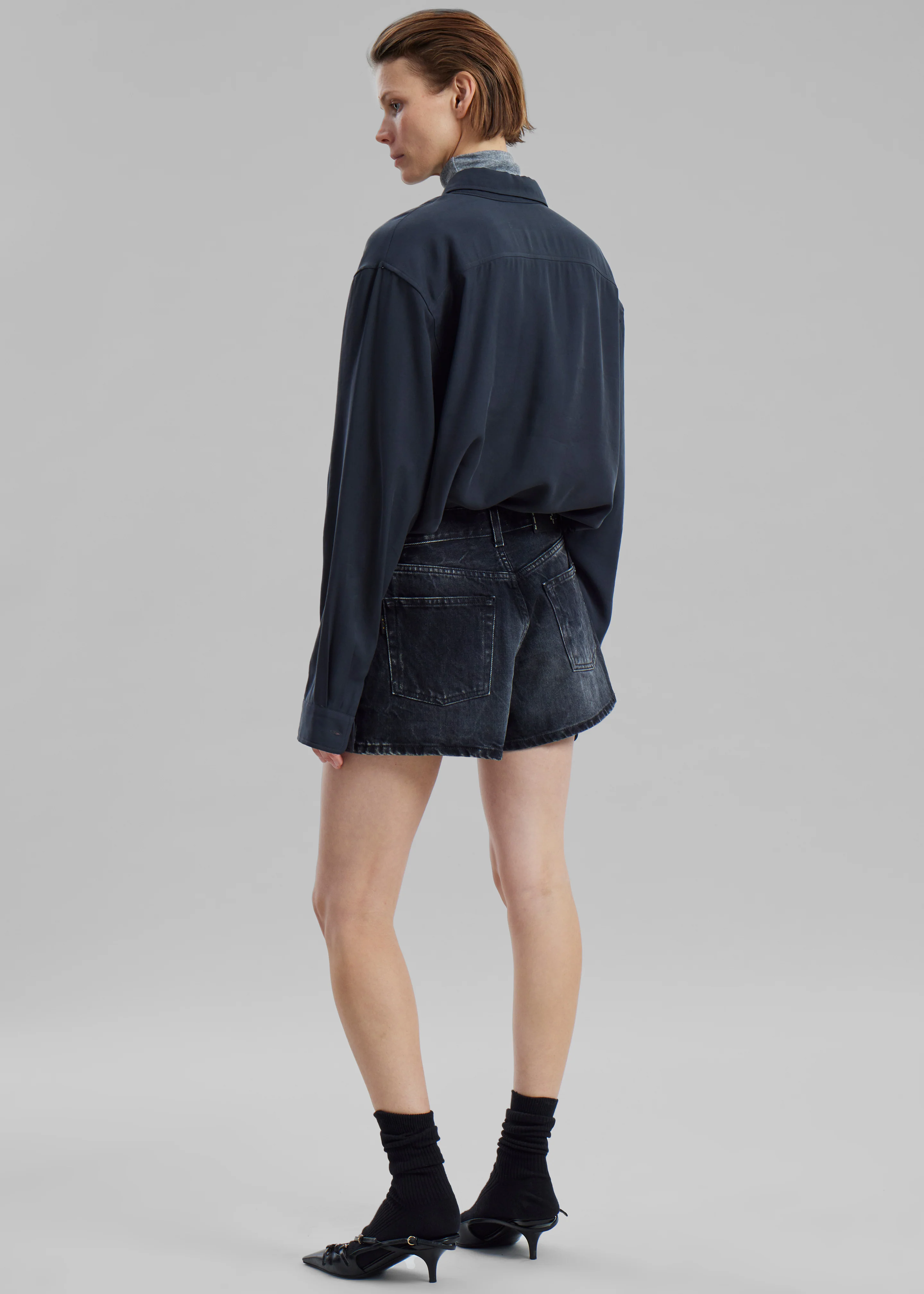 Haikure Bethany Zip Shorts - Bassano Black - Image 7