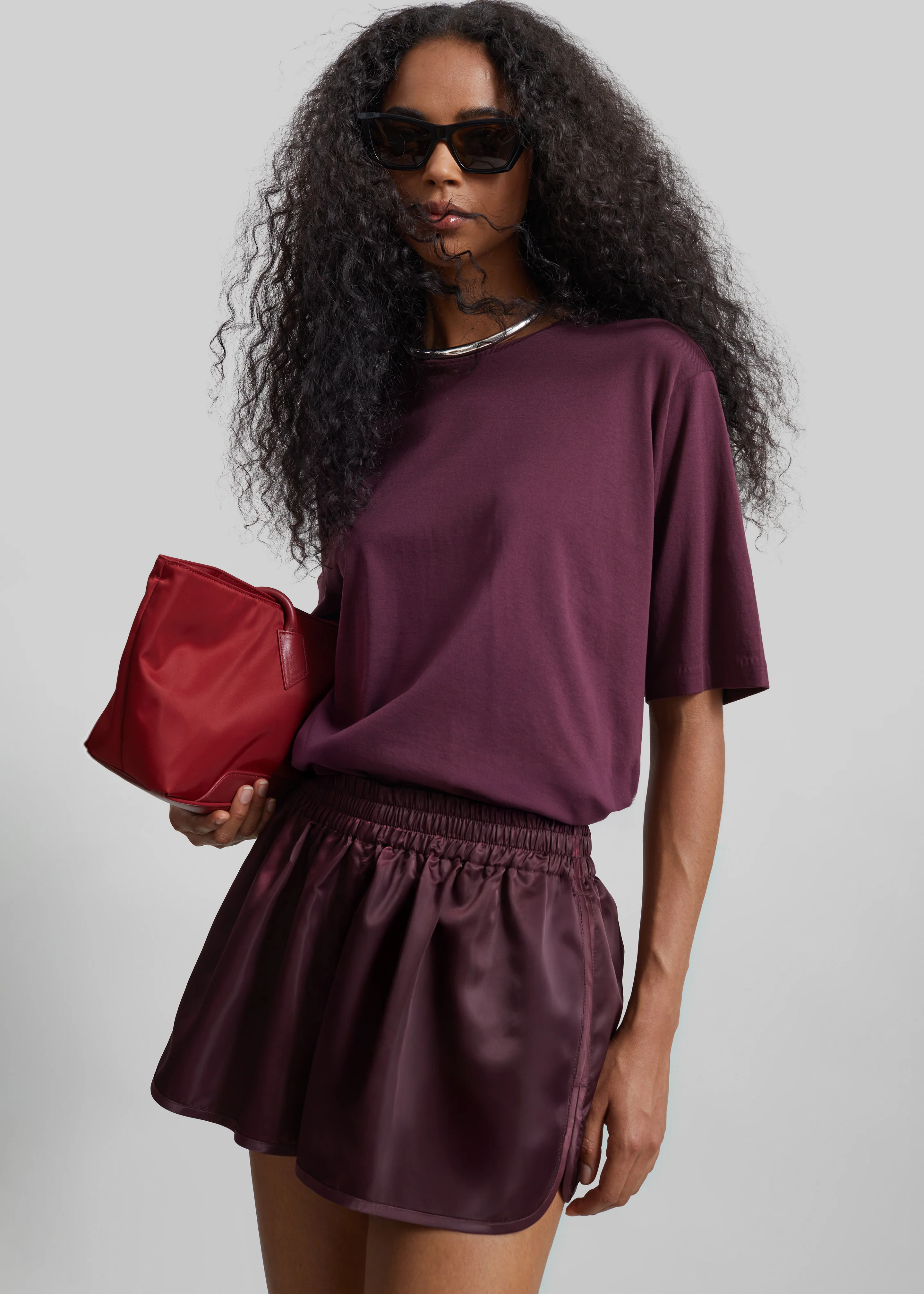 Harper Soft Organic T-Shirt - Burgundy