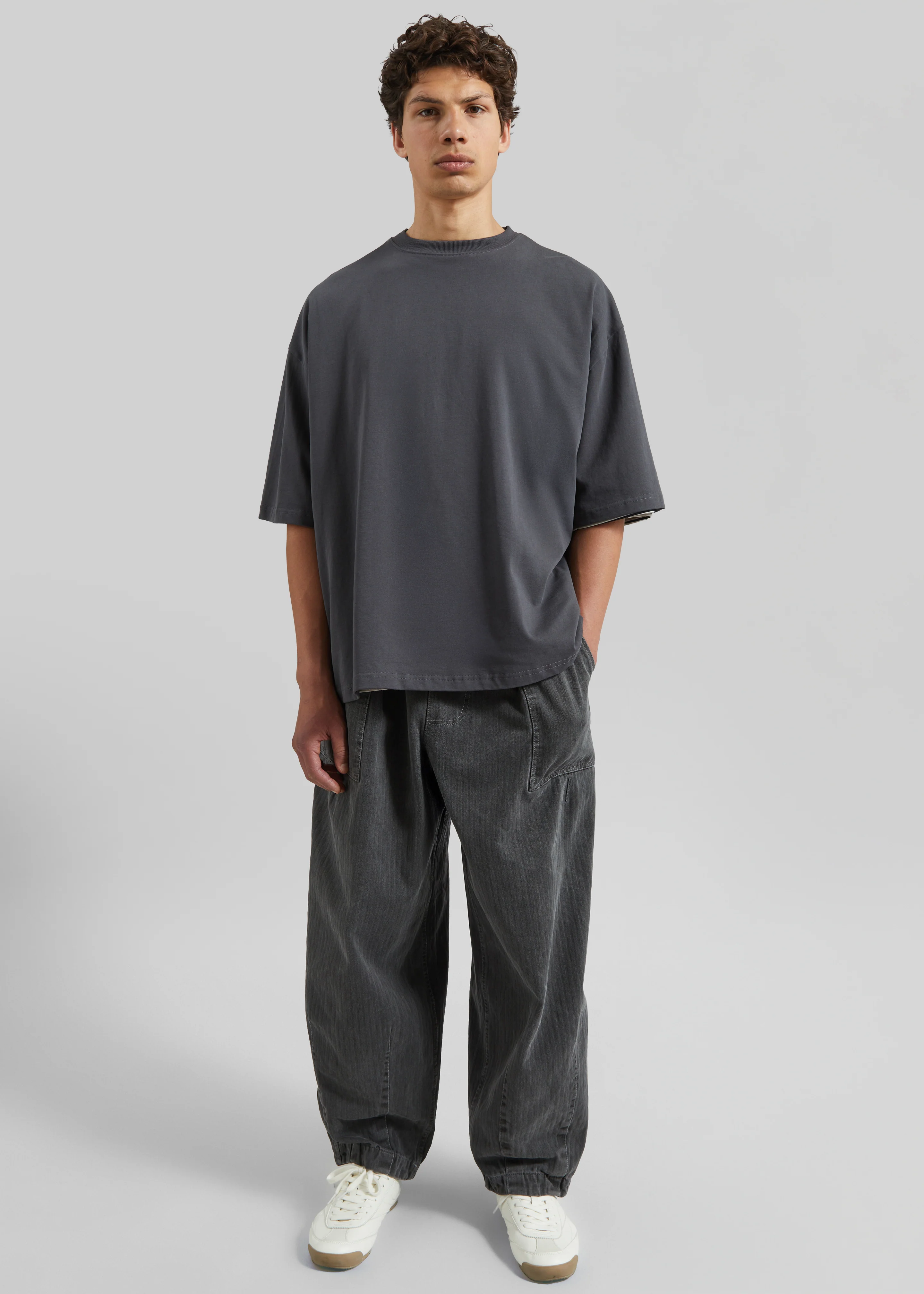 Harris Oversized T-Shirt - Slate Grey - Image 2